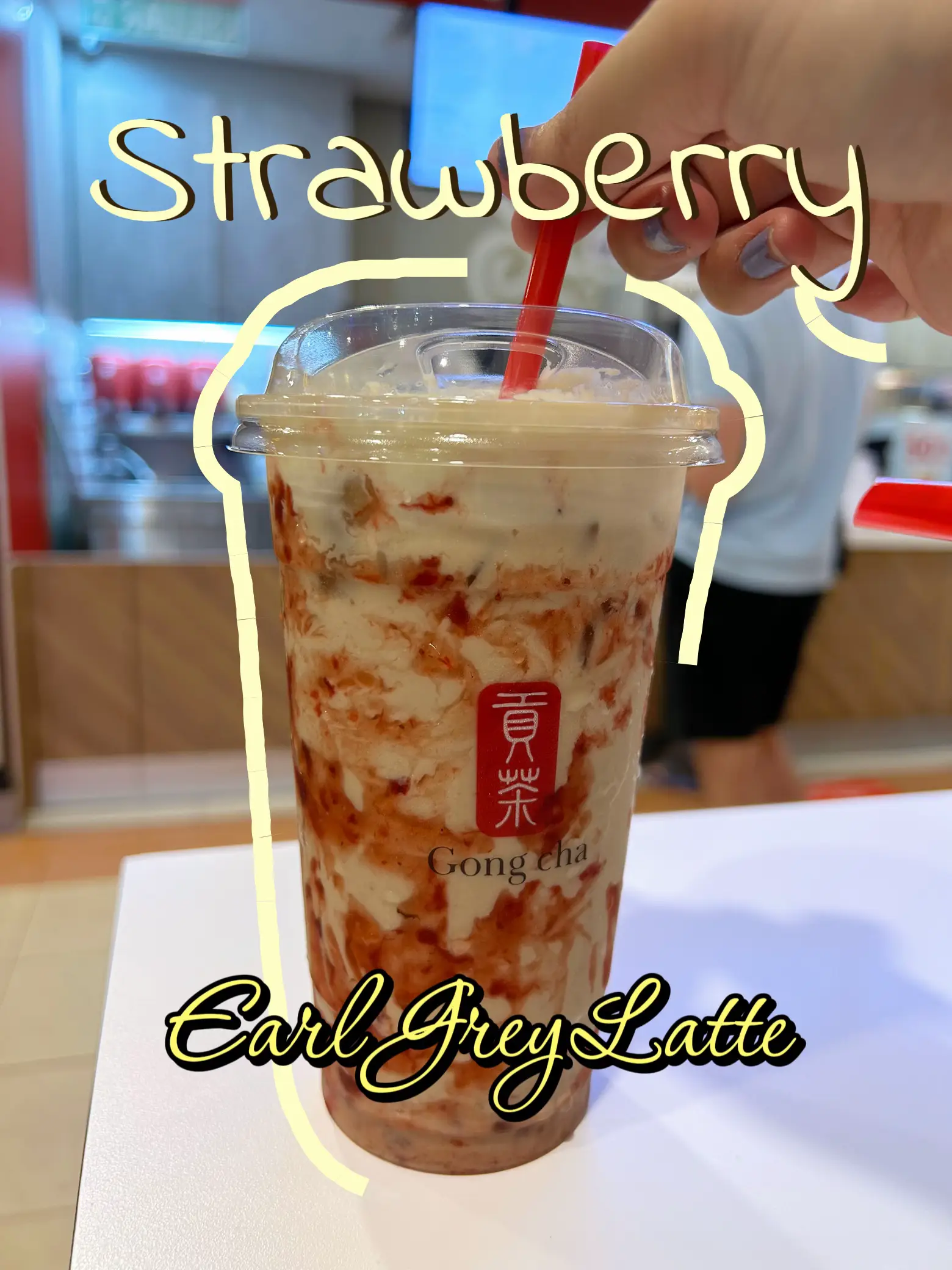 Strawberry Earl Grey Latte New fav Gong Cha Galeri