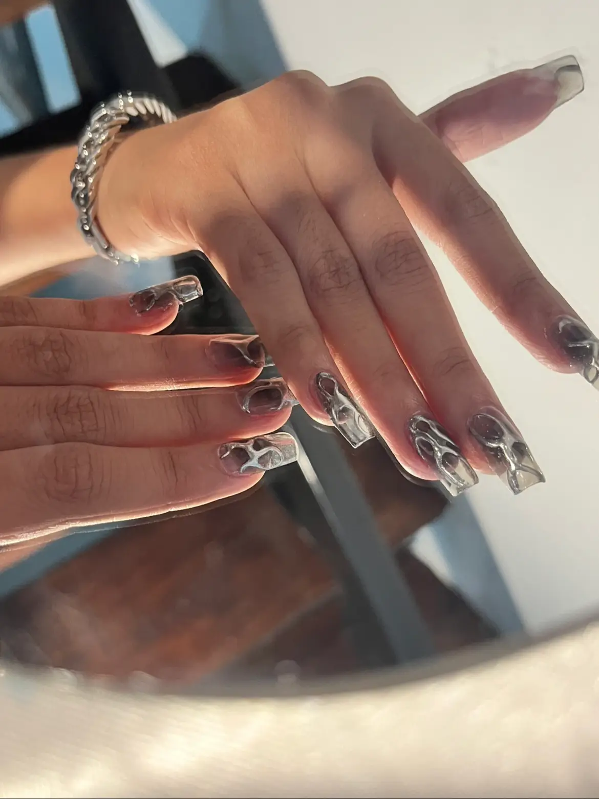 Manicure of the Month: Silver Foil Nails - living after midnite