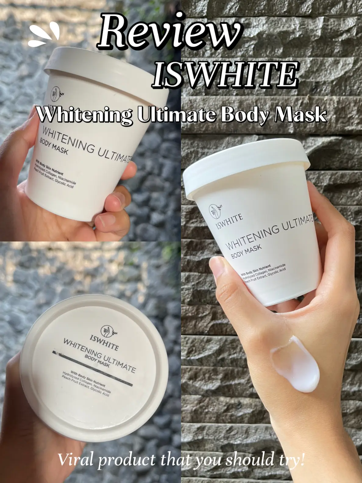 REVIEW ISWHITE Whitening Ultimate Body Mask Gallery posted