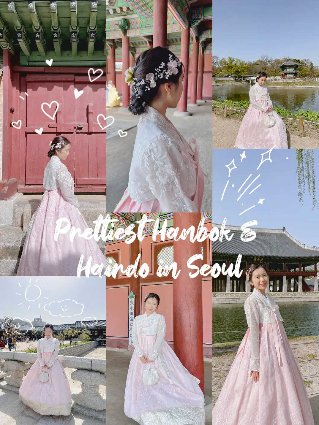 Flowery hanbok outlet