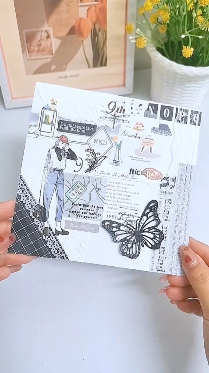 🦋Today Journal Pages🤍🖤, Video published by coffeewjournal