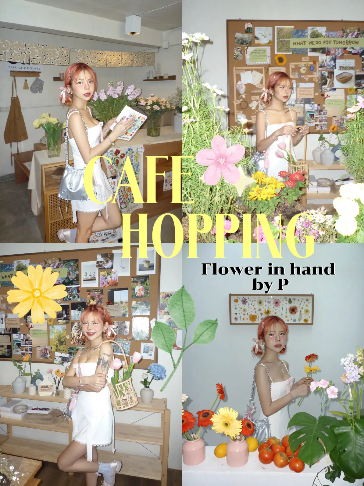 Cafe hopping💐 Flower in hand by P แกลเลอรีที่โพสต์โดย flintstone 𝜗𝜚