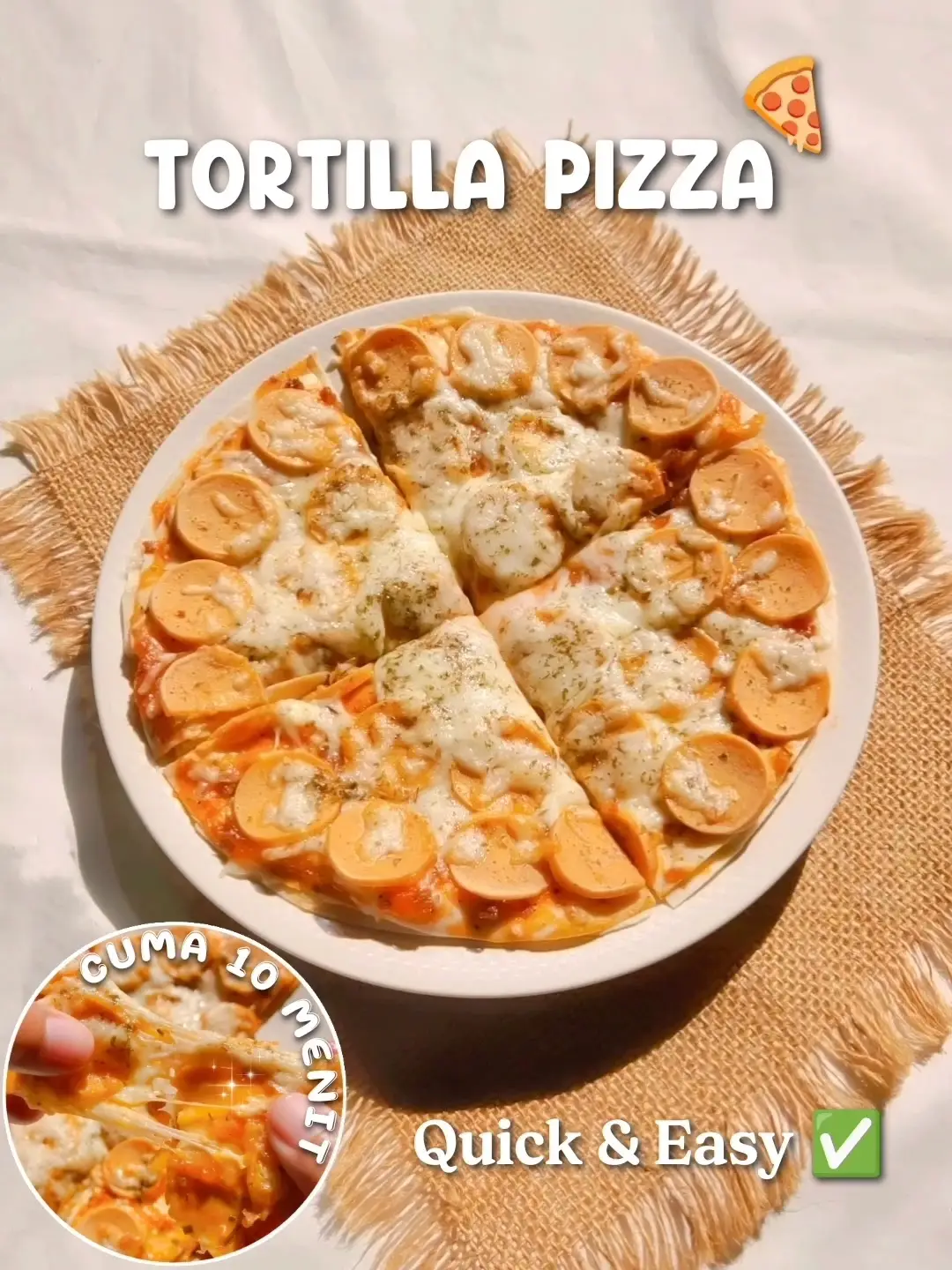 How To Make Air Fryer Tortilla Pizza Margherita - Fast Food Bistro