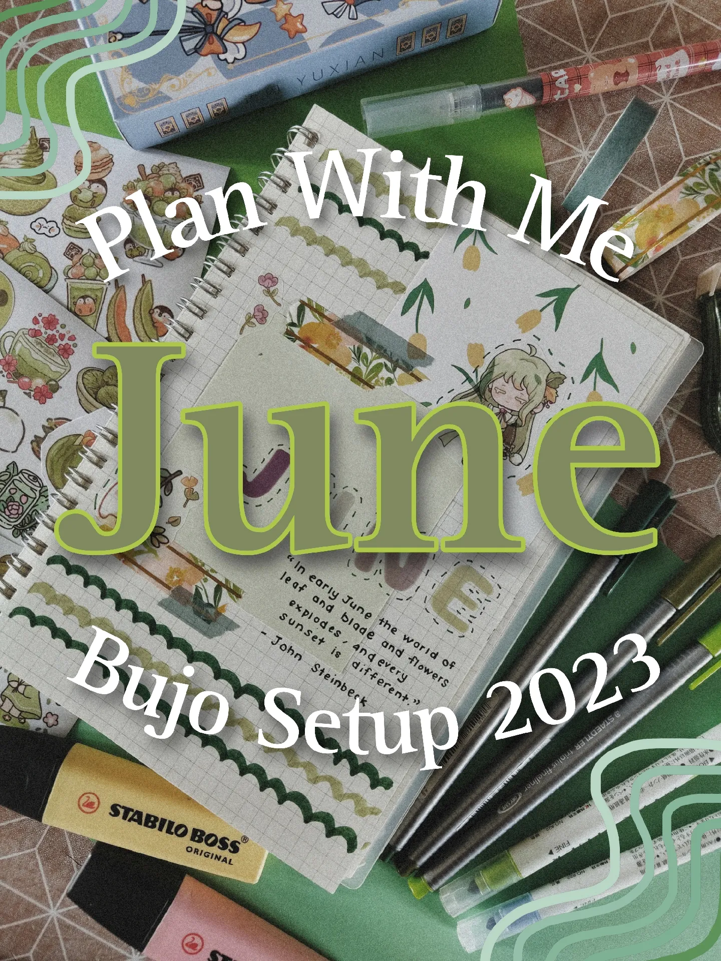 💚 PLAN W// ME : JUNE, BUJO SETUP 2023 💚, Gallery posted by Hayaa