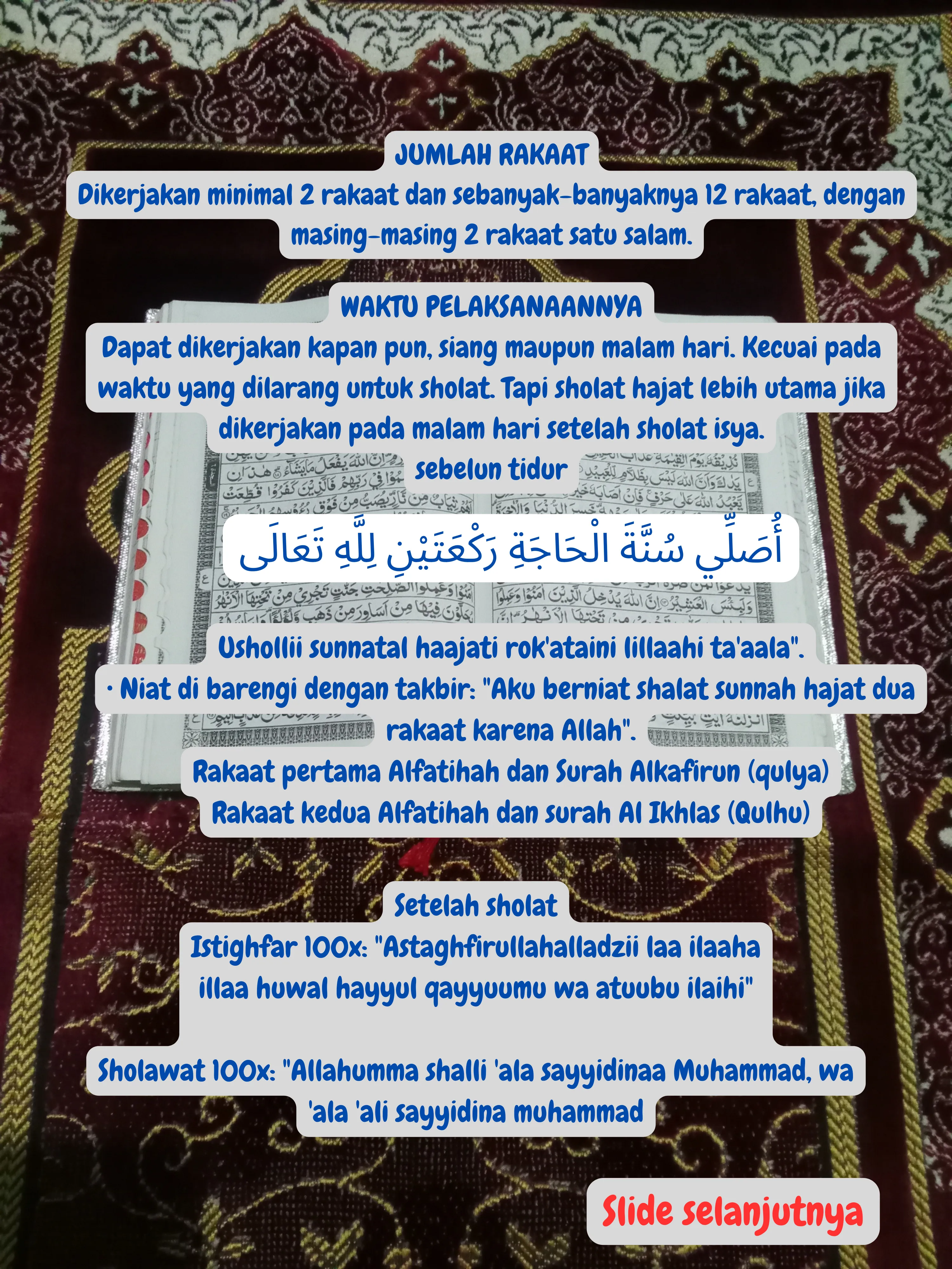 TATA CARA SHOLAT HAJAT | Galeri diposting oleh Feni j | Lemon8