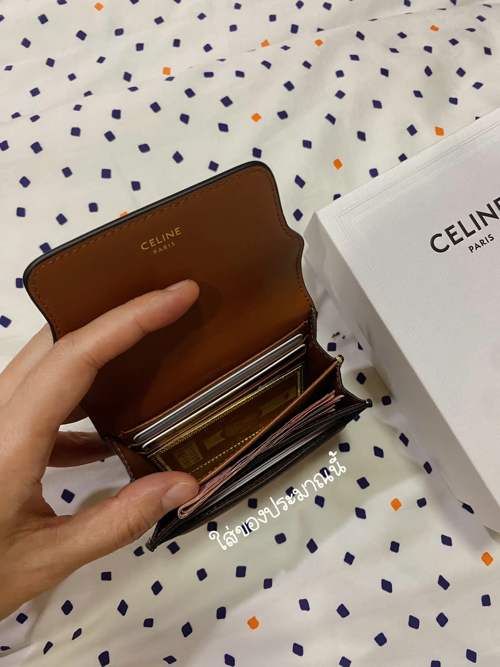 Celine, Accessories, Celine Card Holder In White Triomphe Canvas With  Celine Print