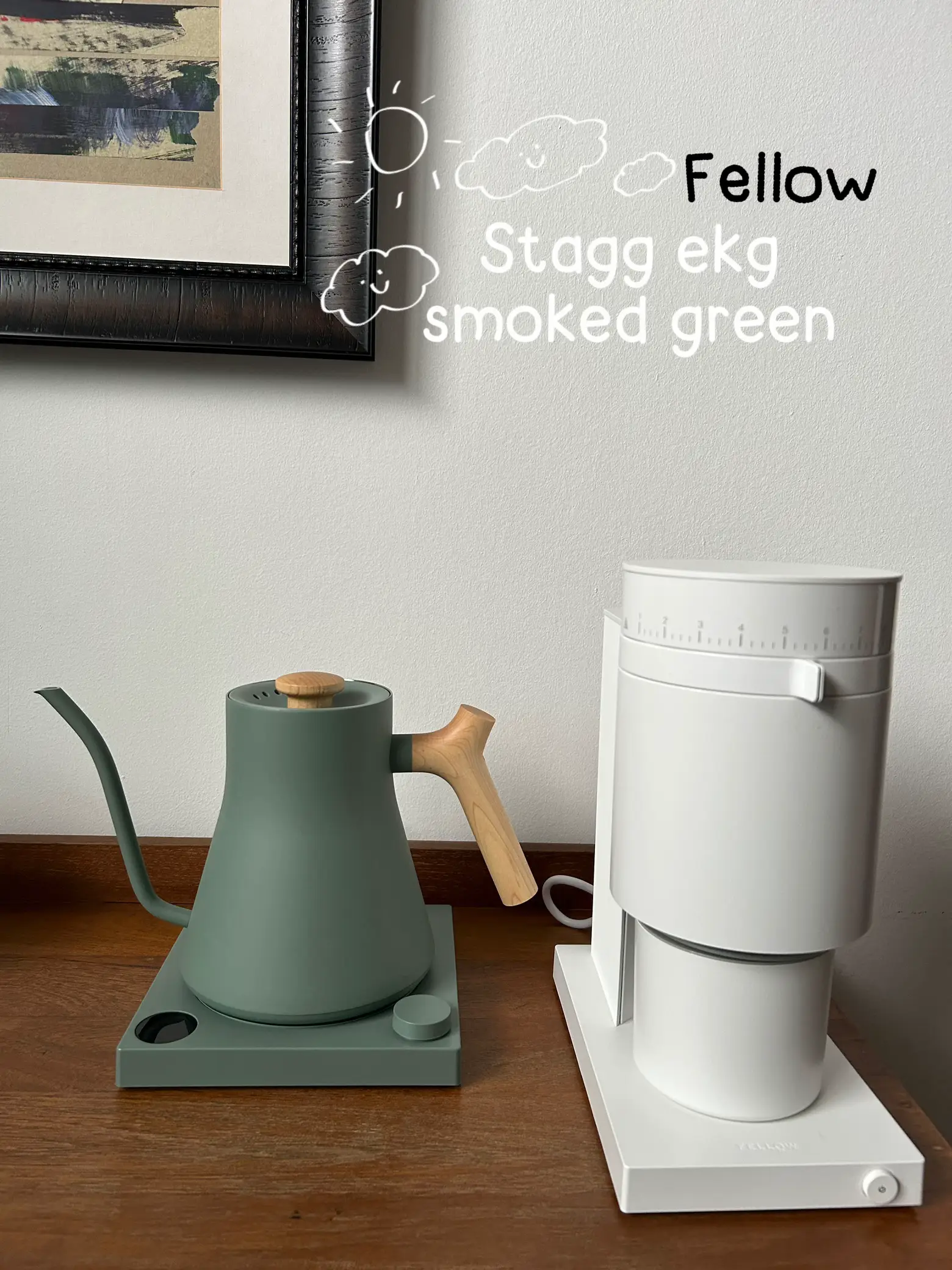FELLOW STAGG EKG SMOKE GREEN ELECTRIC KETTLE