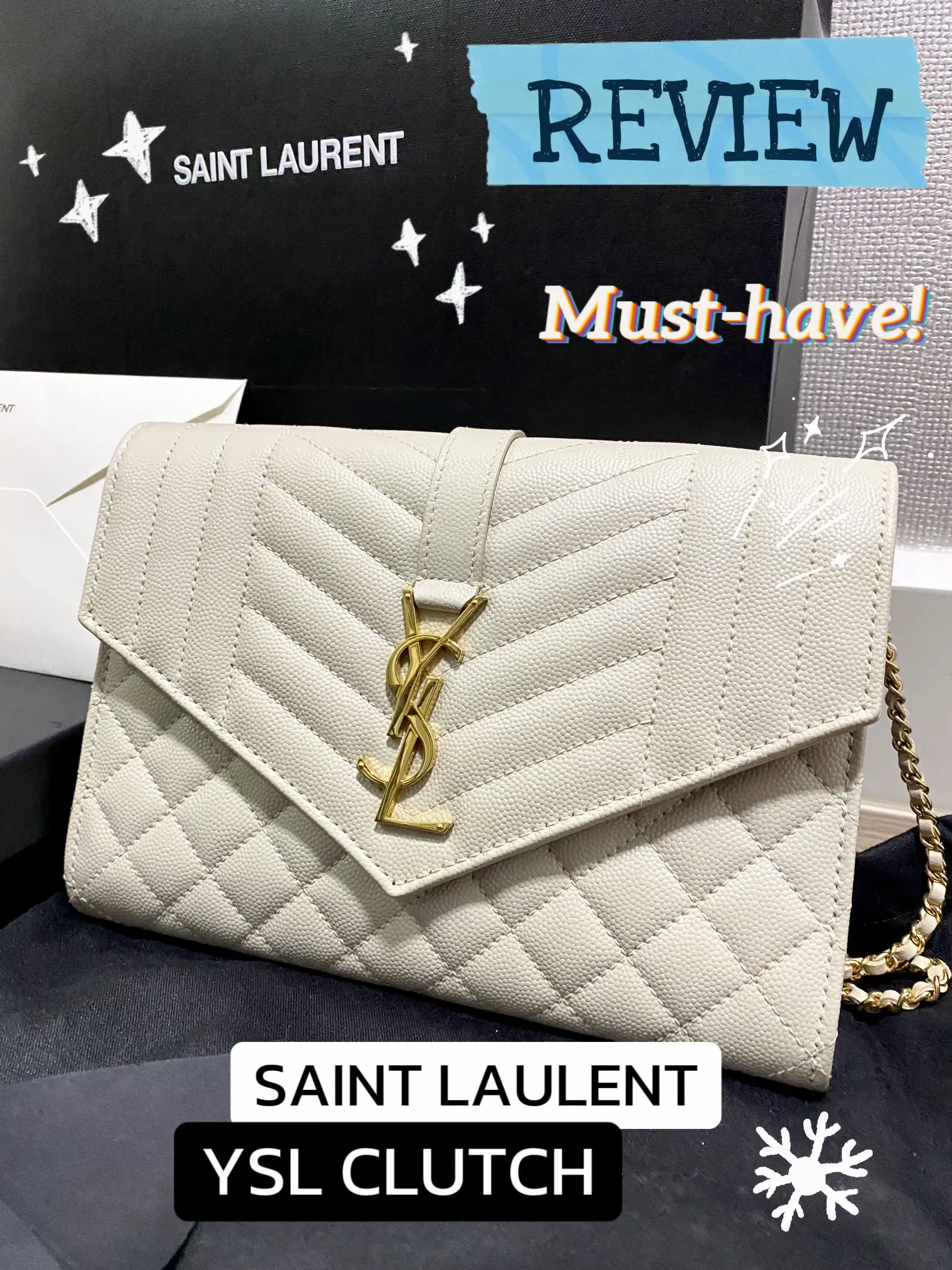 Saint Laurent Envelope Pouch Into A Cross Body/Shoulder Bag! #ysl