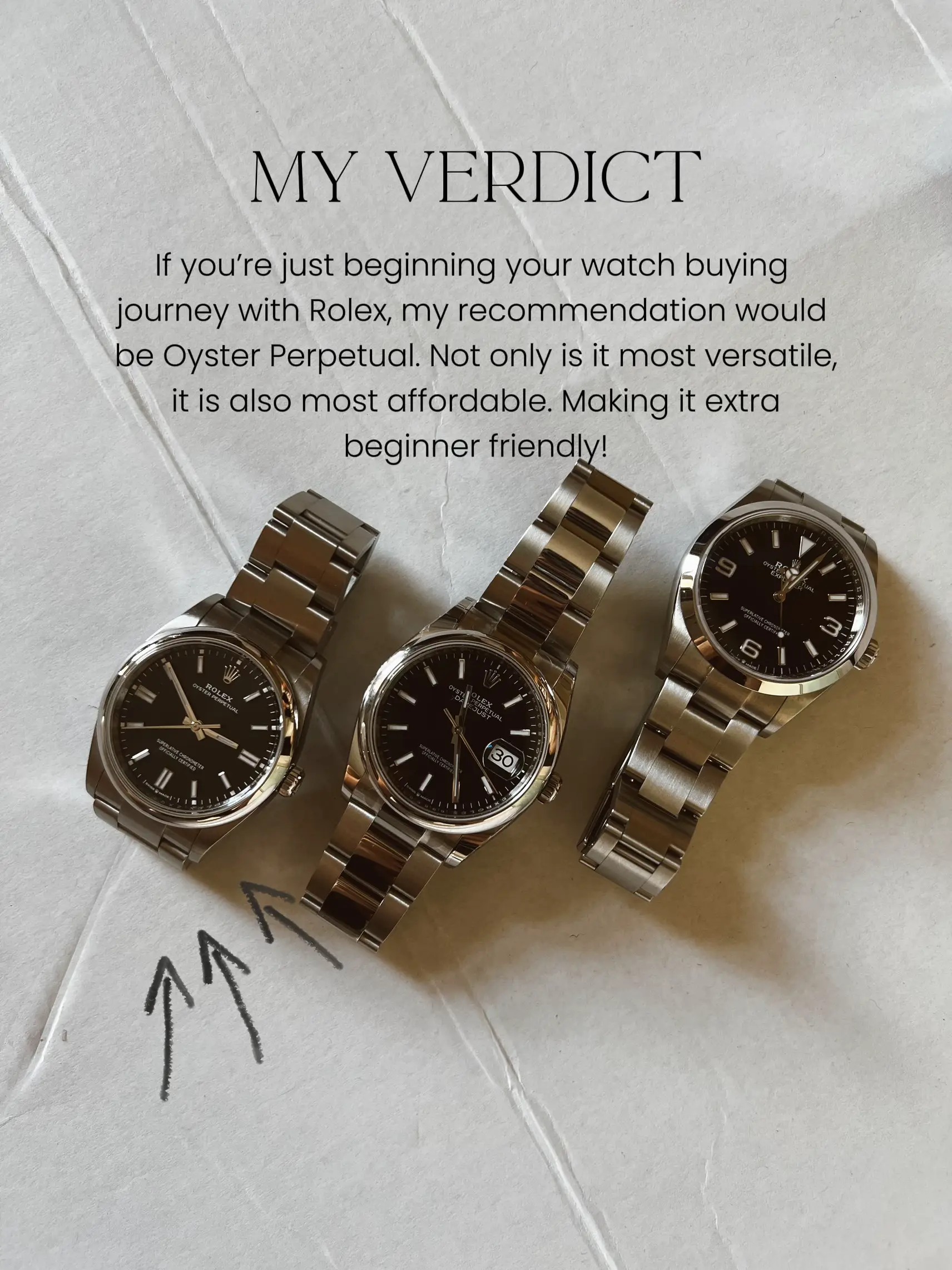 Rolex Oyster Perpetual vs Datejust vs Explorer Galeri