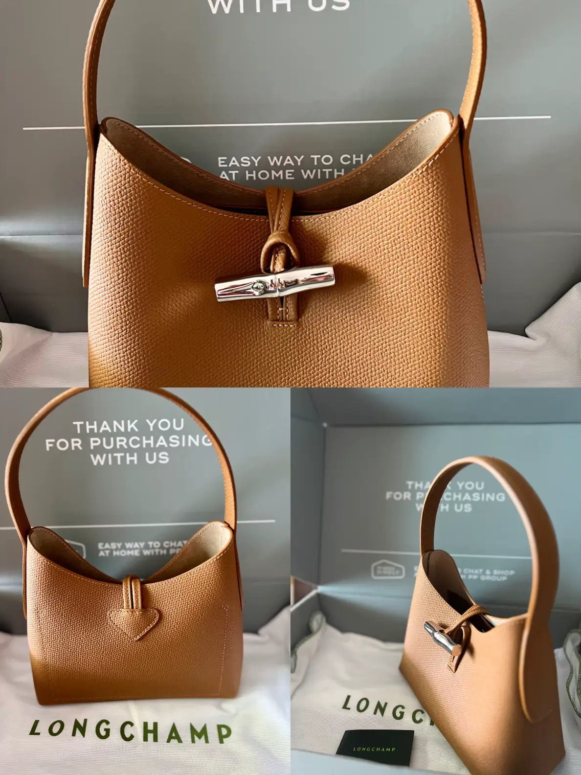 Long Champ Inner Label Long Champ โฮโซ่ สี Natural | แกลเลอรีที่โพสต์โดย เอ็มมี่ | Lemon8