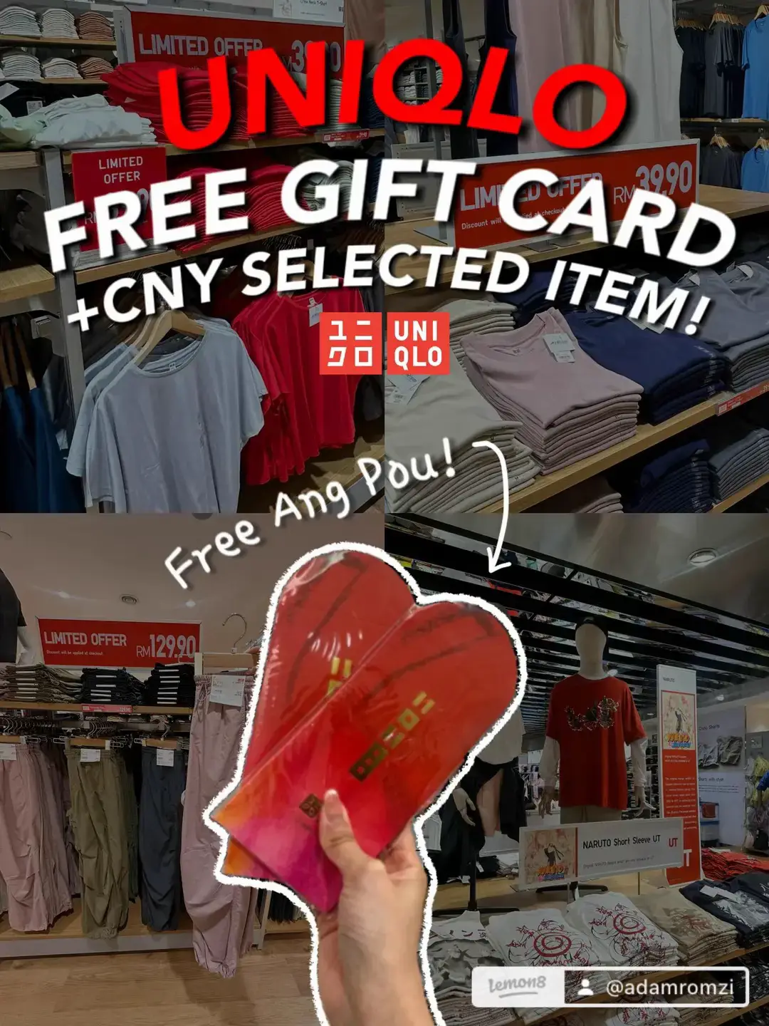 Gambar 🇲🇾UNIQLO FREE GIFT CARD & RED PACKET | #CNY2024🧧🥮