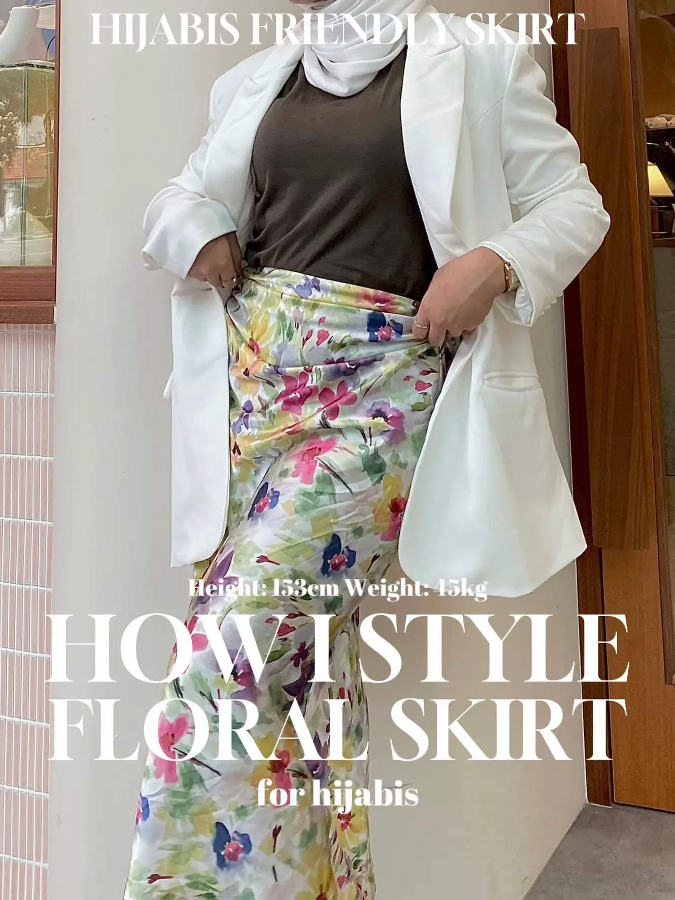 SHEIN Floral Skirt for Hijabis | How I Style 💐 | Gallery posted