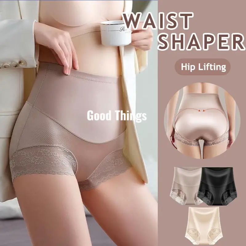  Blueinn Ultra-thin Tummy Control Thong Shapewear for Women  Seamless Shaping High Waist Underwear Body Shaper Thong Beige/Black :  Clothing, Shoes & Jewelry