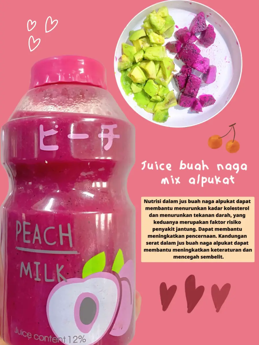 Juice buah naga mix alpukat แกลเลอรีที่โพสต์โดย Reachyourgoals Lemon8