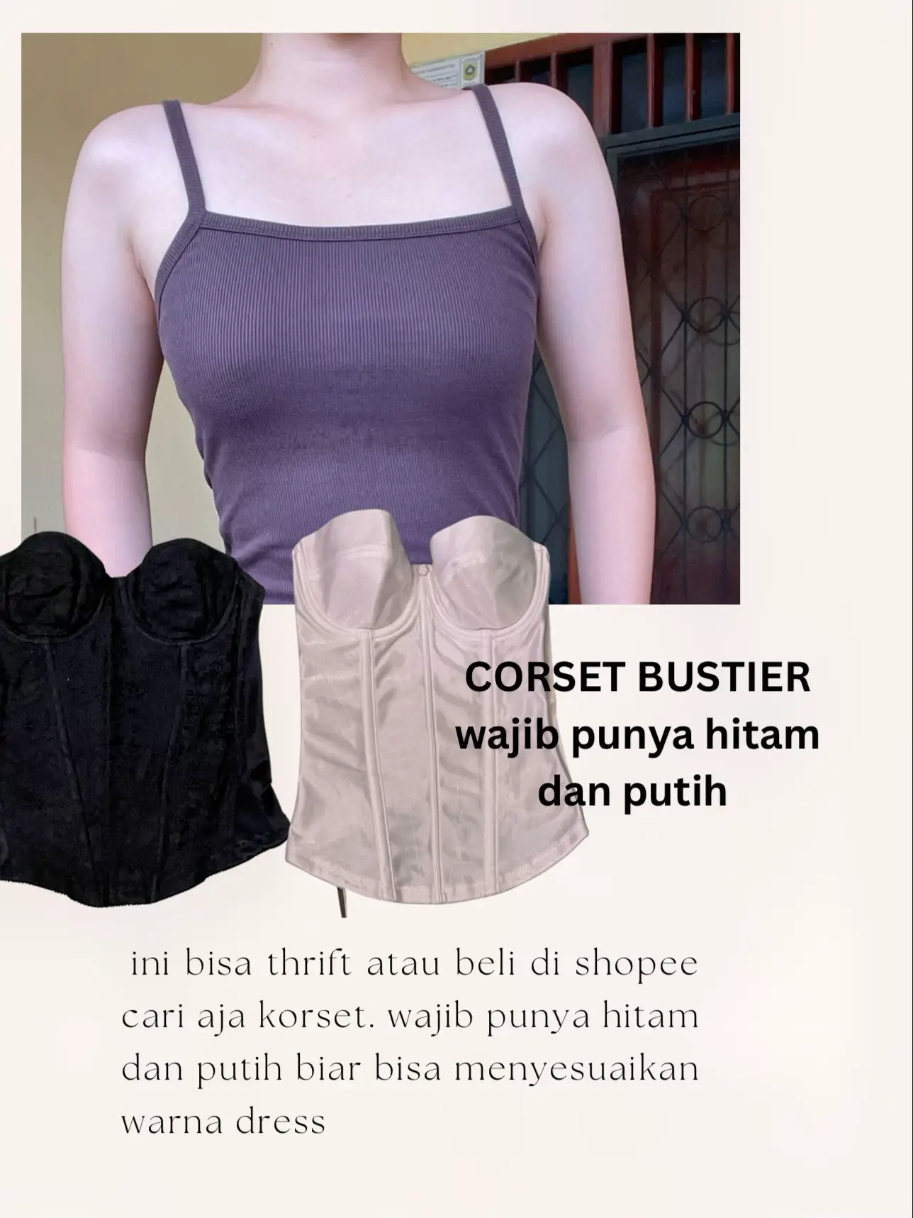 Jual Tank Top XL Leher U Putih - Melar, Dalaman