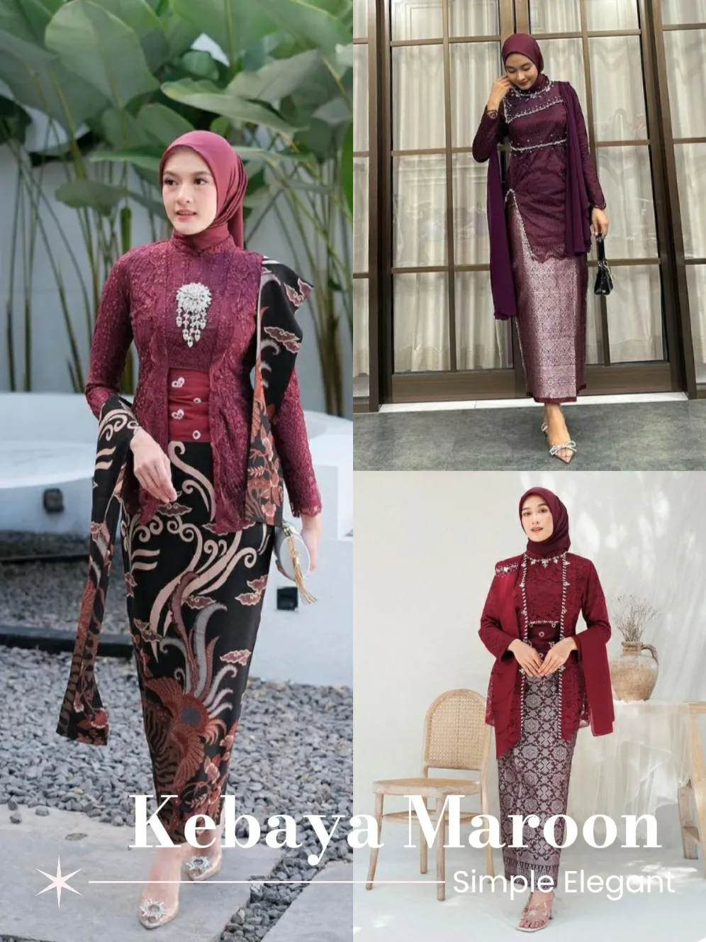 20 ide Kebaya Maroon Full Payet teratas di 2024