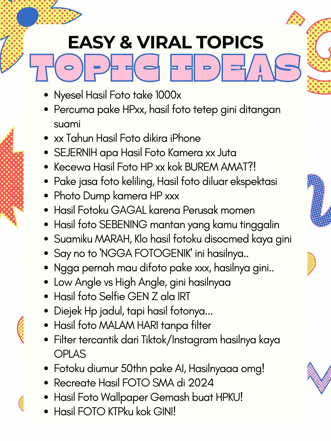 HOT TIPS TOPIK VIRAL BUAT KONTEN HasilFoto👇 Galeri disiarkan  