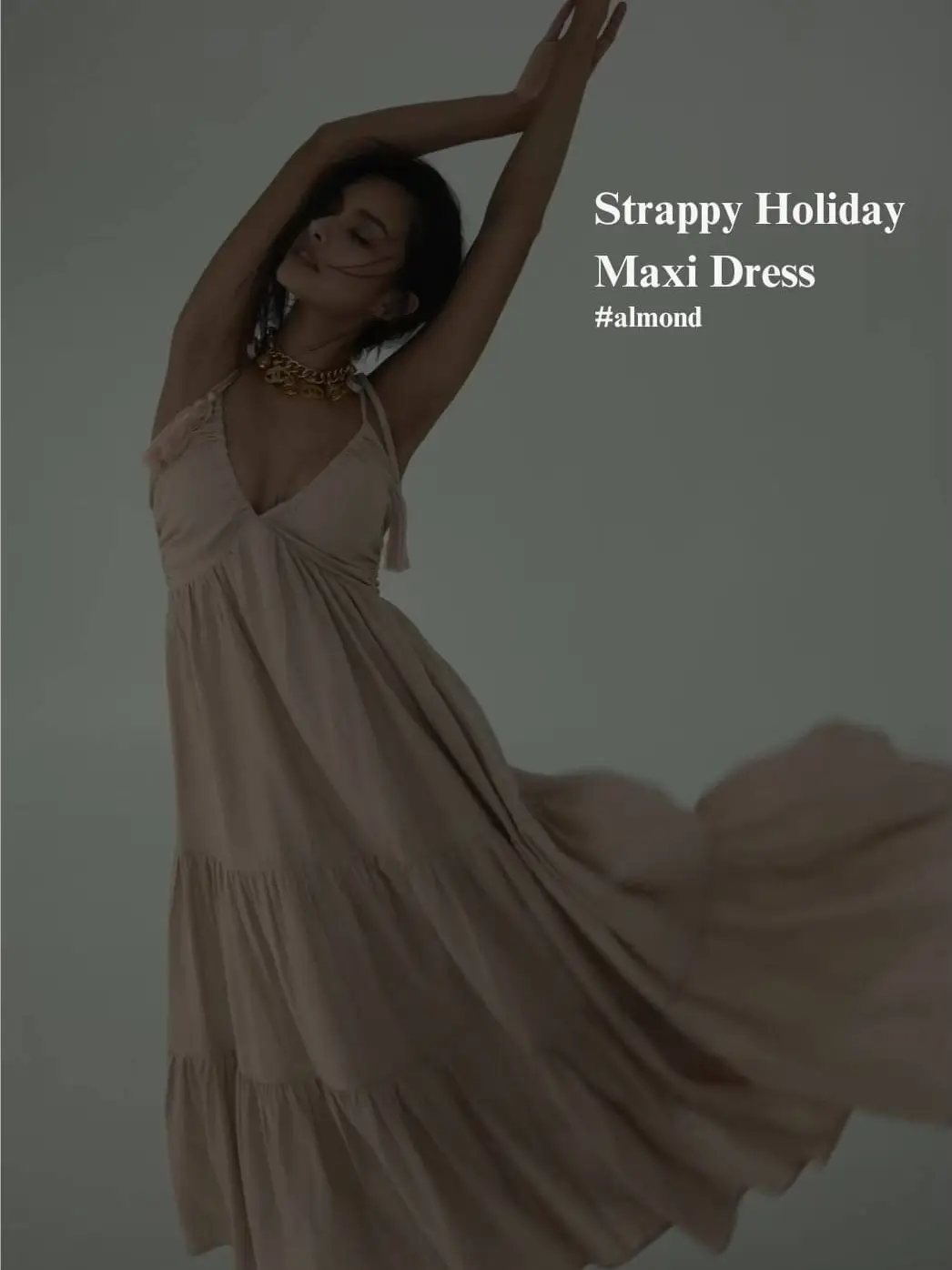 Strappy Nightgown In Almond