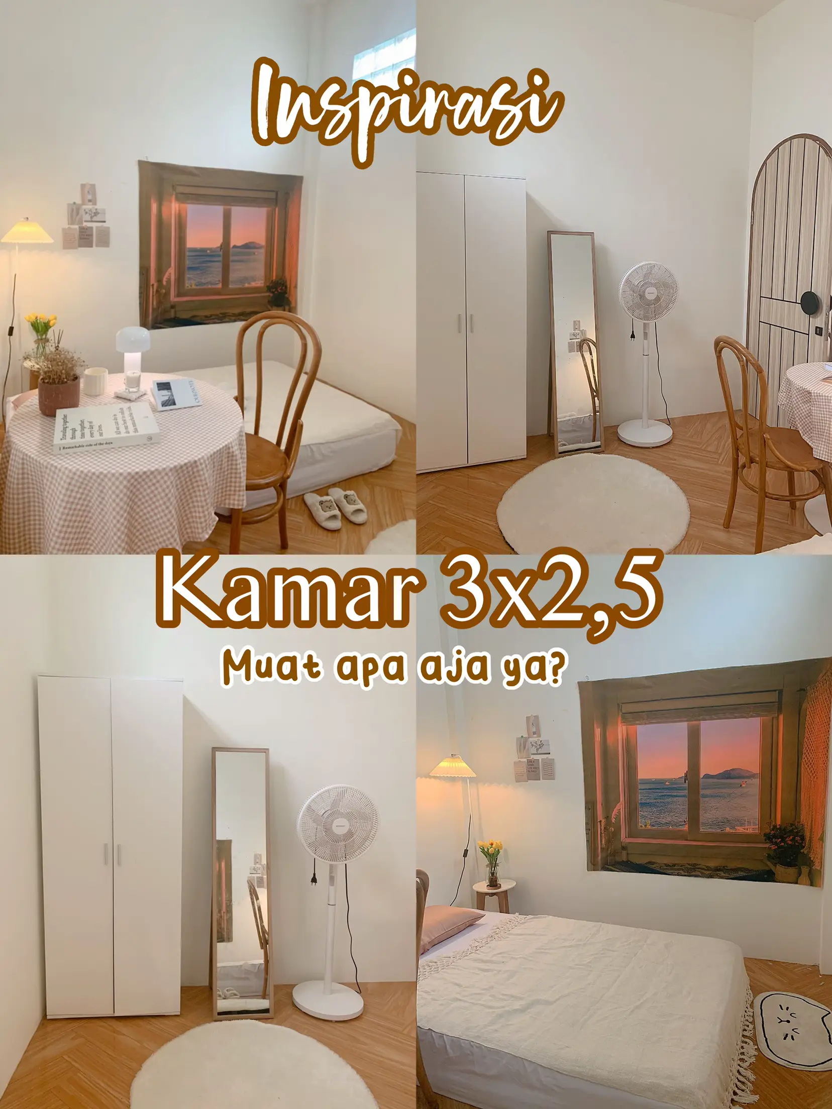 Inspirasi kamar 3x2,5 m muat apa aja sih?? Galeri diposting oleh