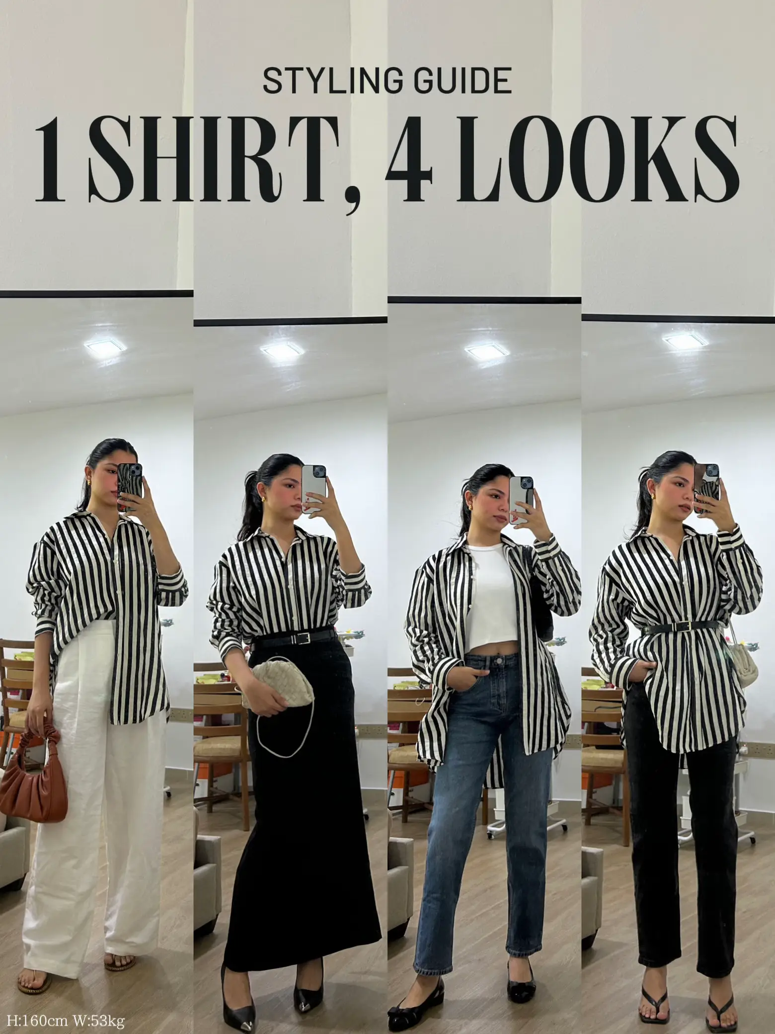 How To Style A Black And White Striped Shirt