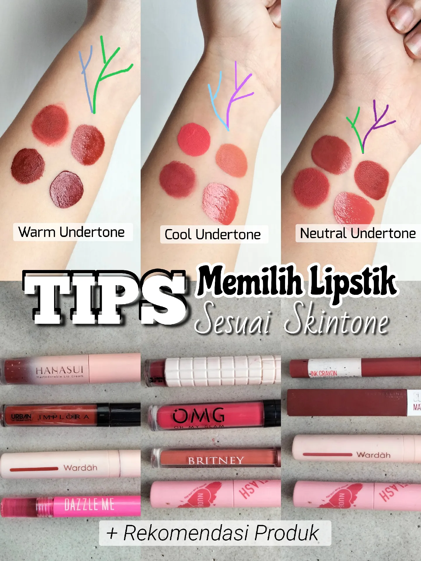 Tips Pilih Lipstik Sesuai Undertone 🙀 | แกลเลอรีที่โพสต์โดย Cipa🧚🏻‍♀️ ...