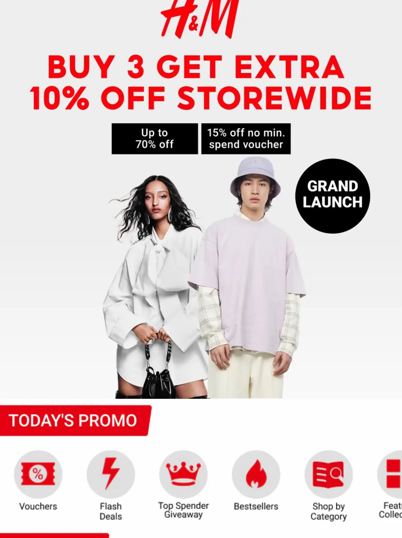 H&m extra clearance 10 off sale