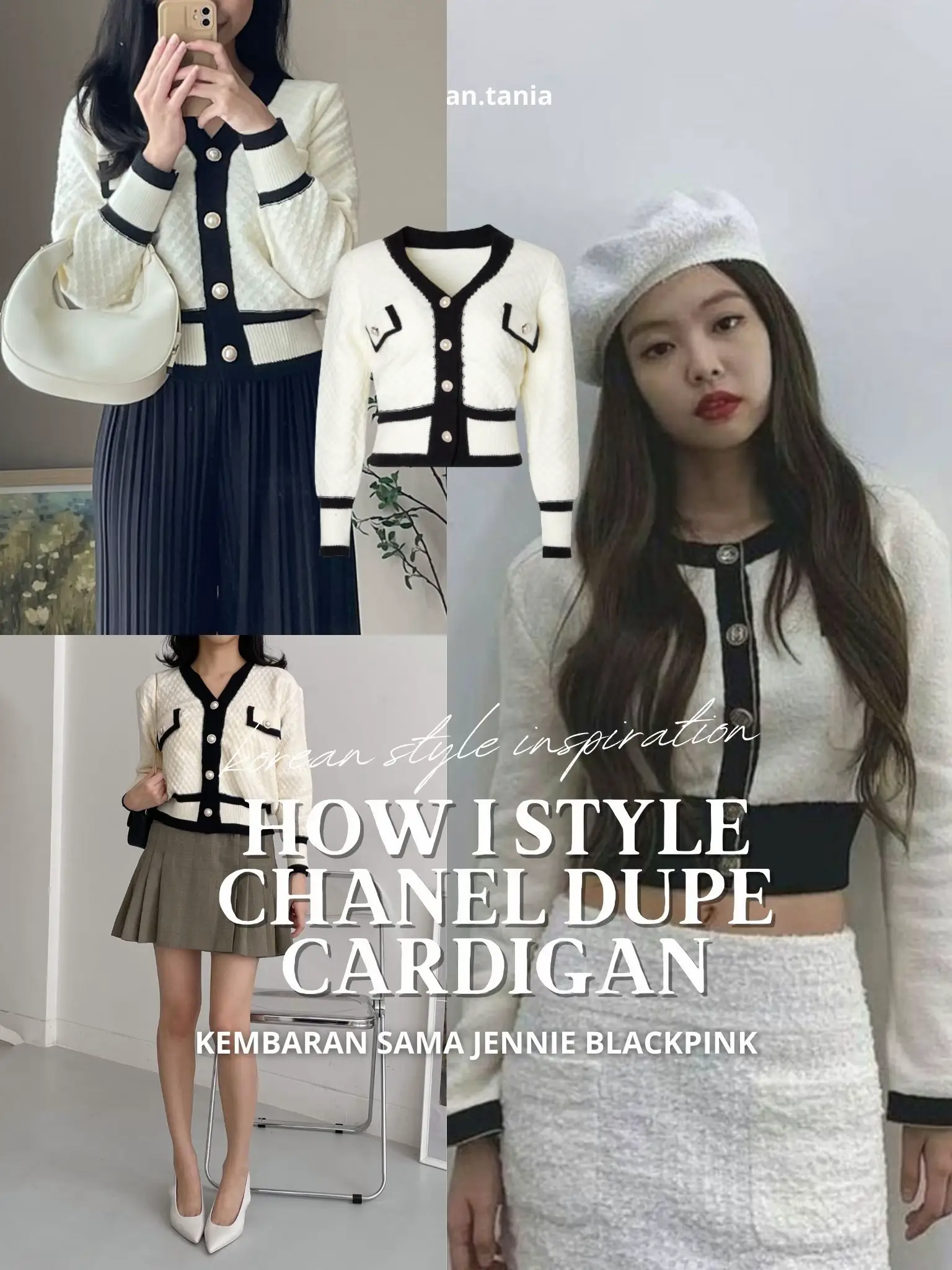 Jennie Blackpink Chain Outlined Cardigan
