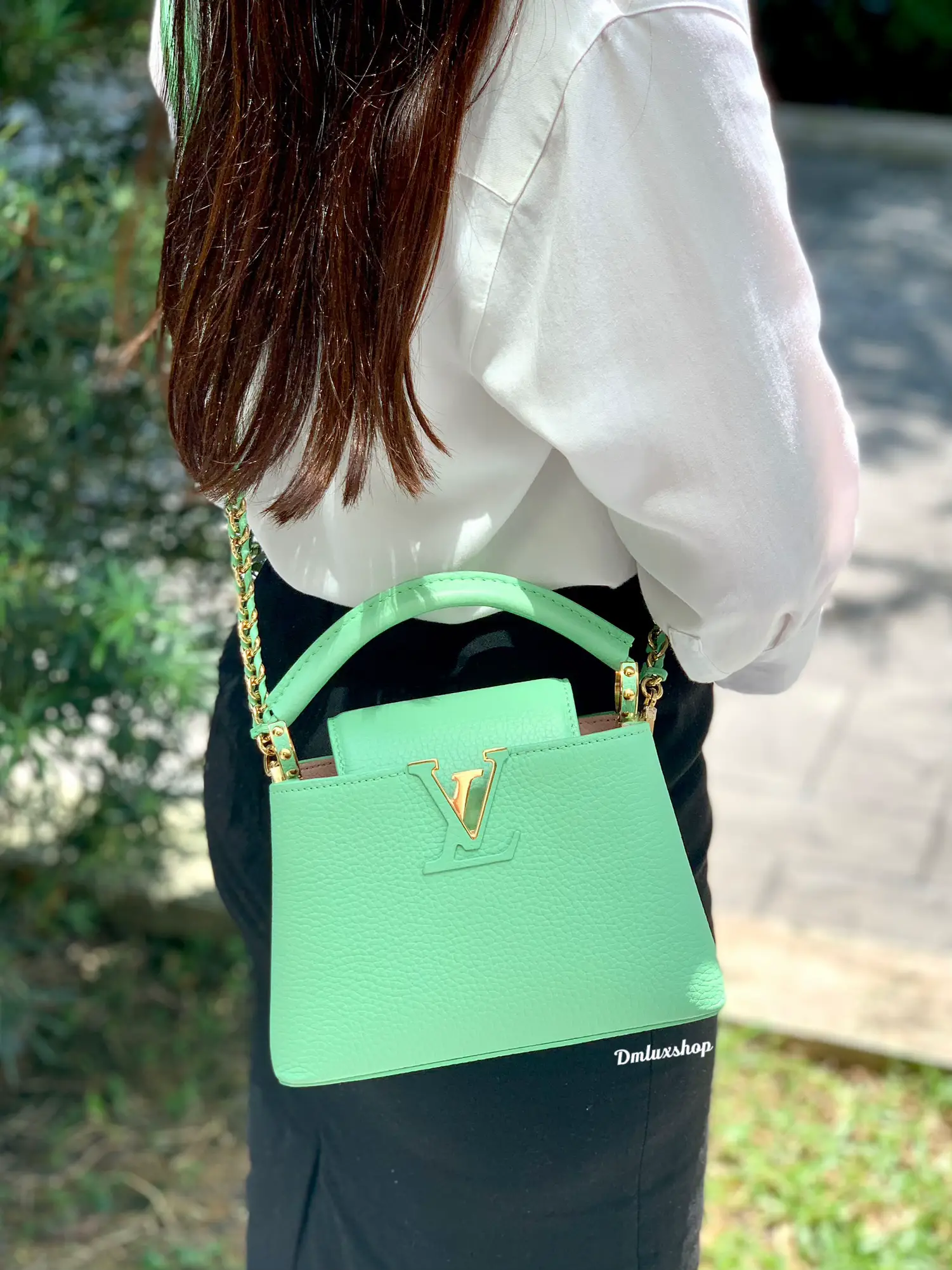 Capucines Mini Bag - Luxury Capucines Green