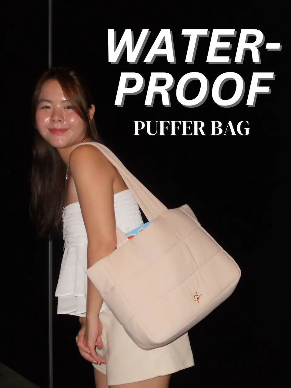 Puffer hot sale tote bag