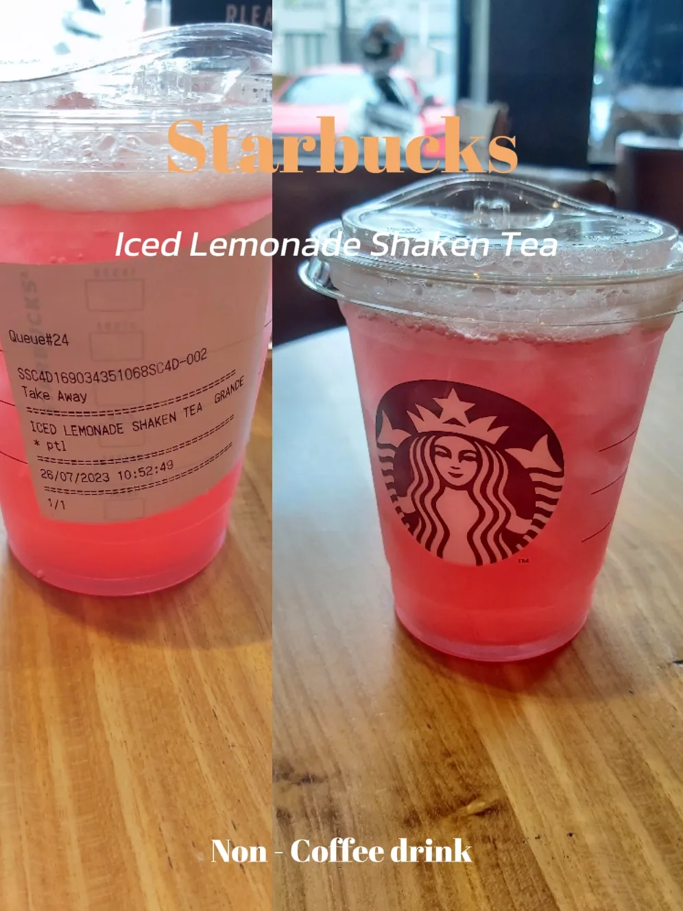 Starbucks secrets Shaken Iced Strawberry Lemonade Tell your