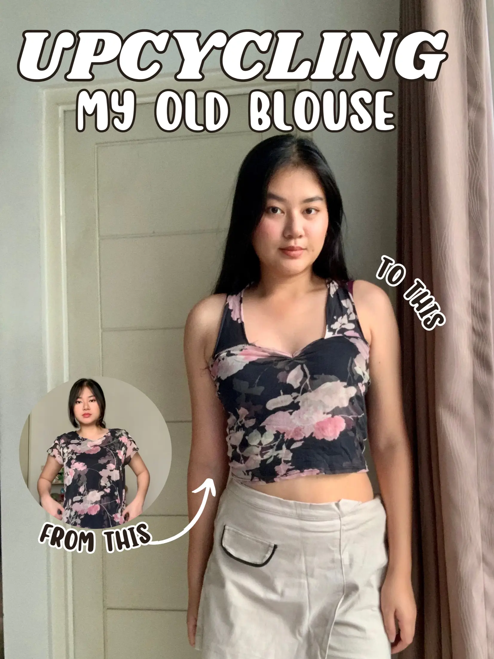 LET'S UPCYCLE THIS OLD BLOUSE WITH ME✨, Article posted by Nadien Halim