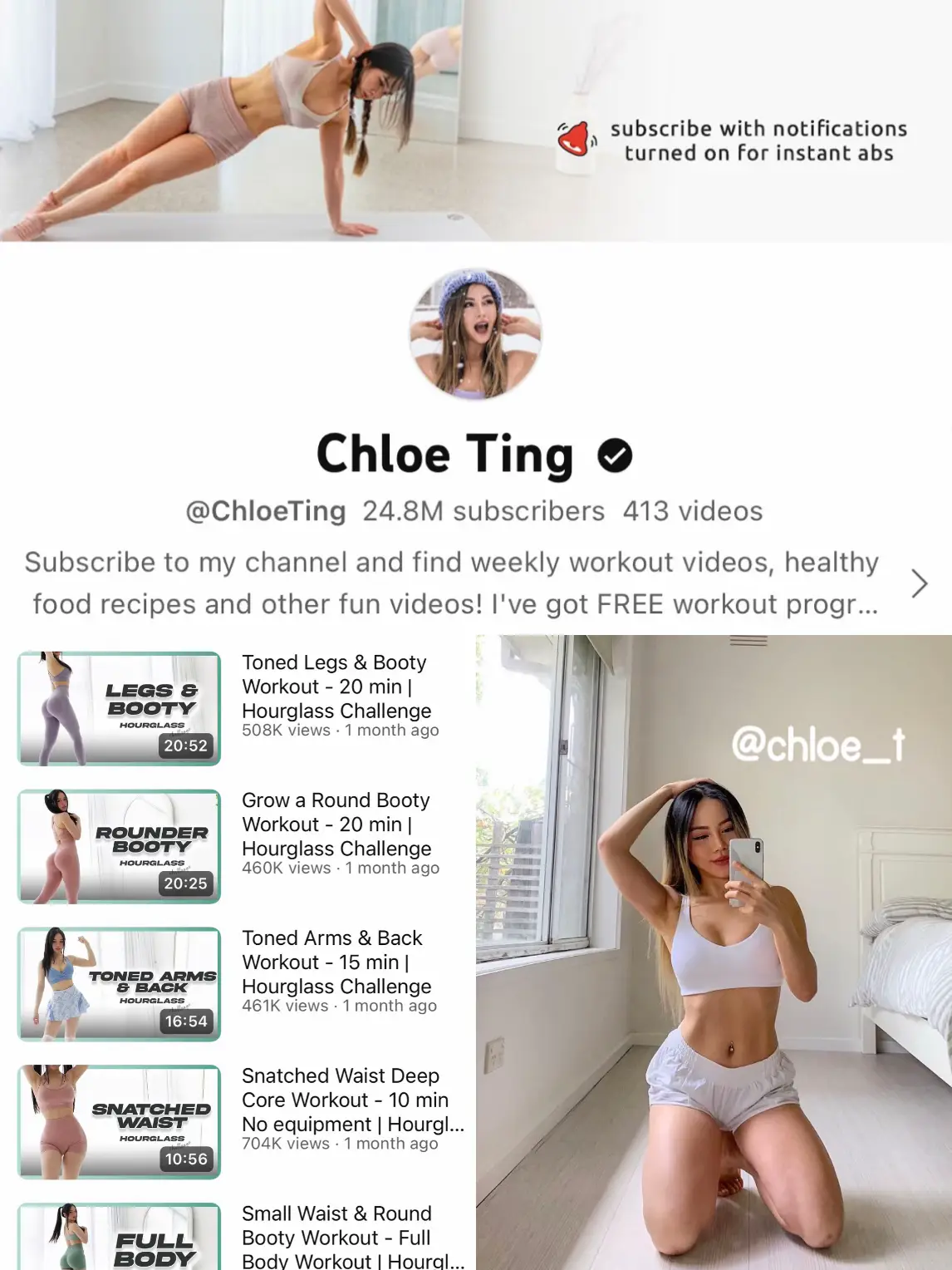 Chloe ting bed discount workout