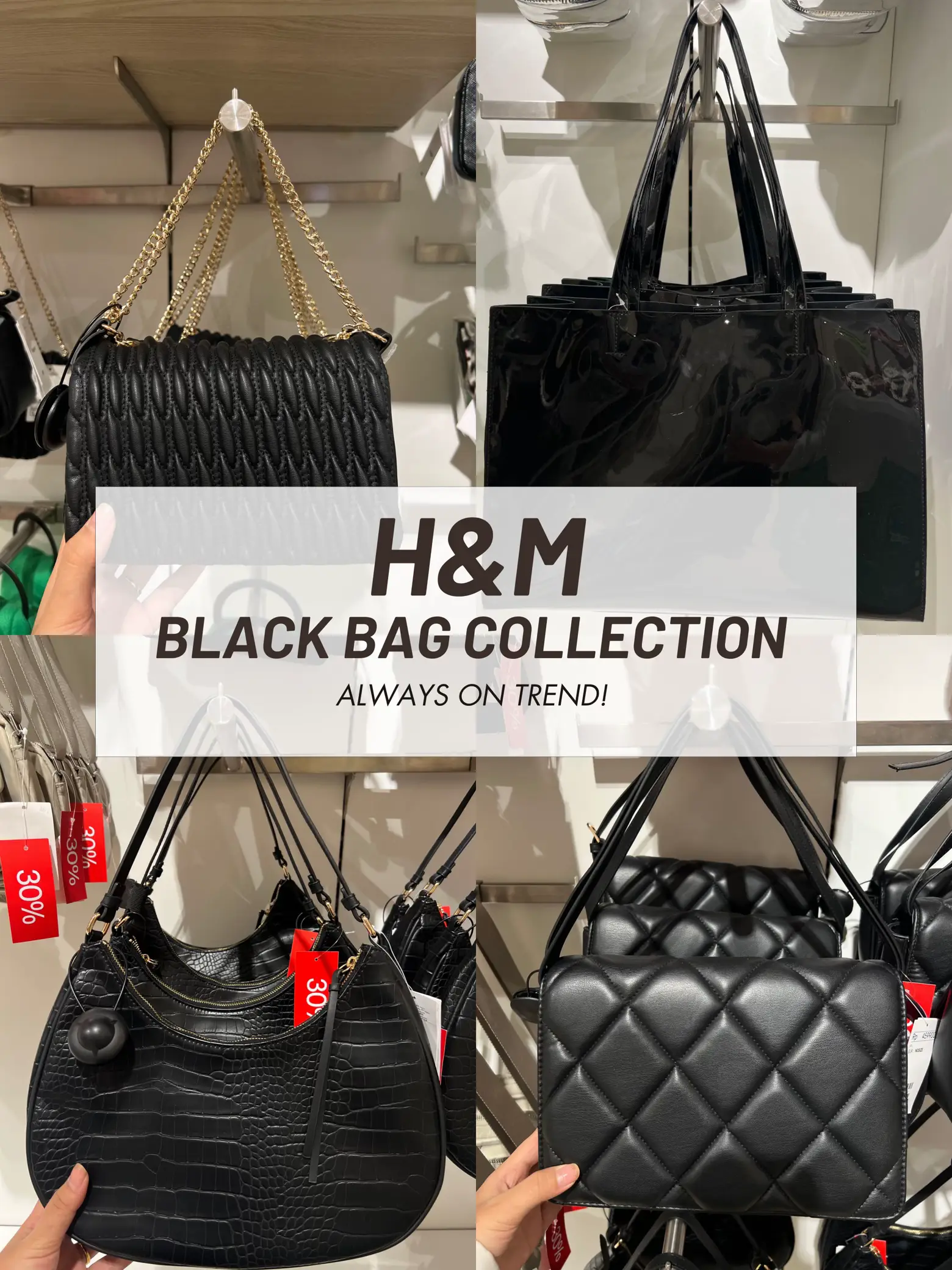 H and 2024 m black bag