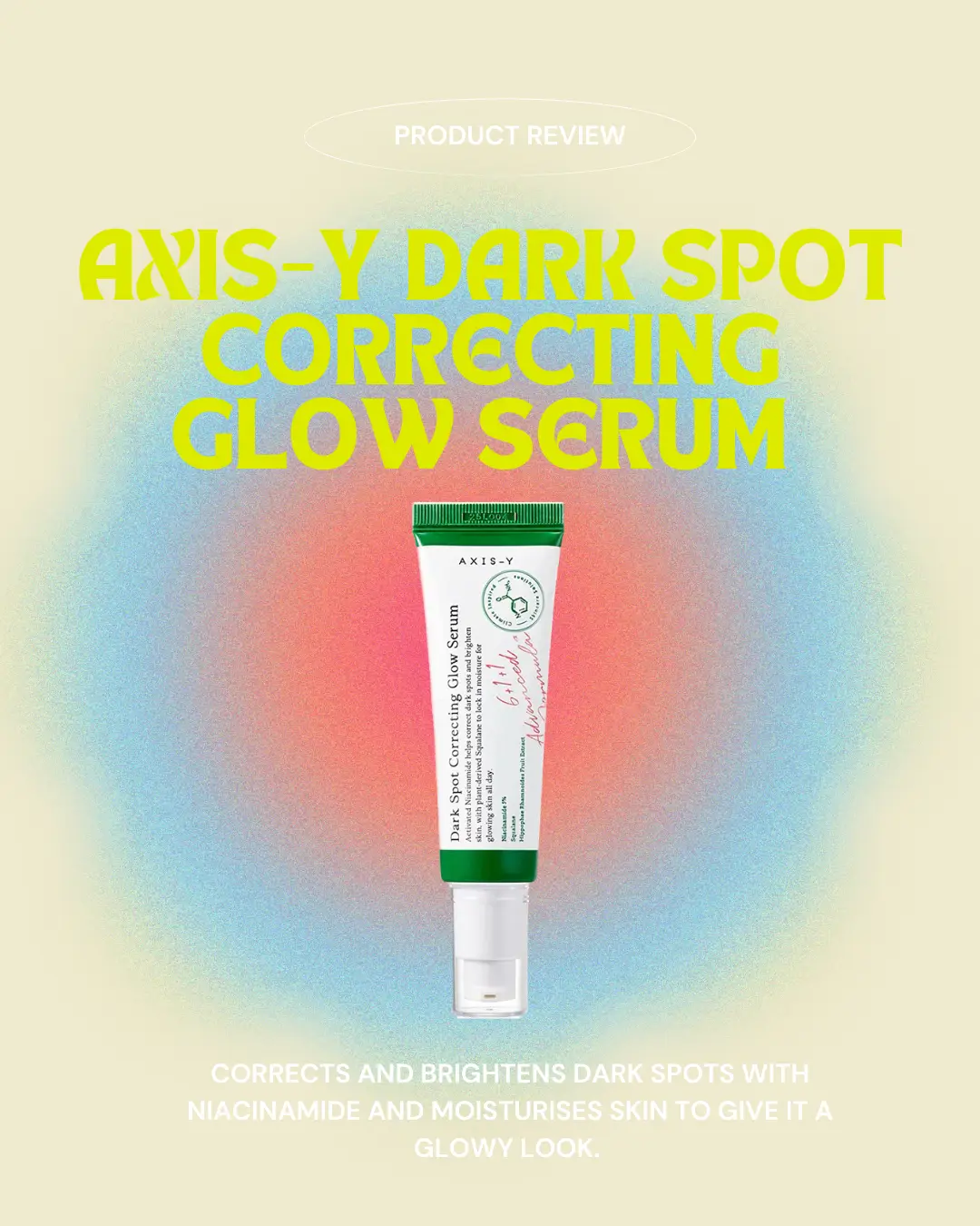  AXIS-Y Dark Spot Correcting Glow Serum 50ml / 1.69 fl. oz, Brightening Serum and Dark Spot Treatment, Korean Skincare