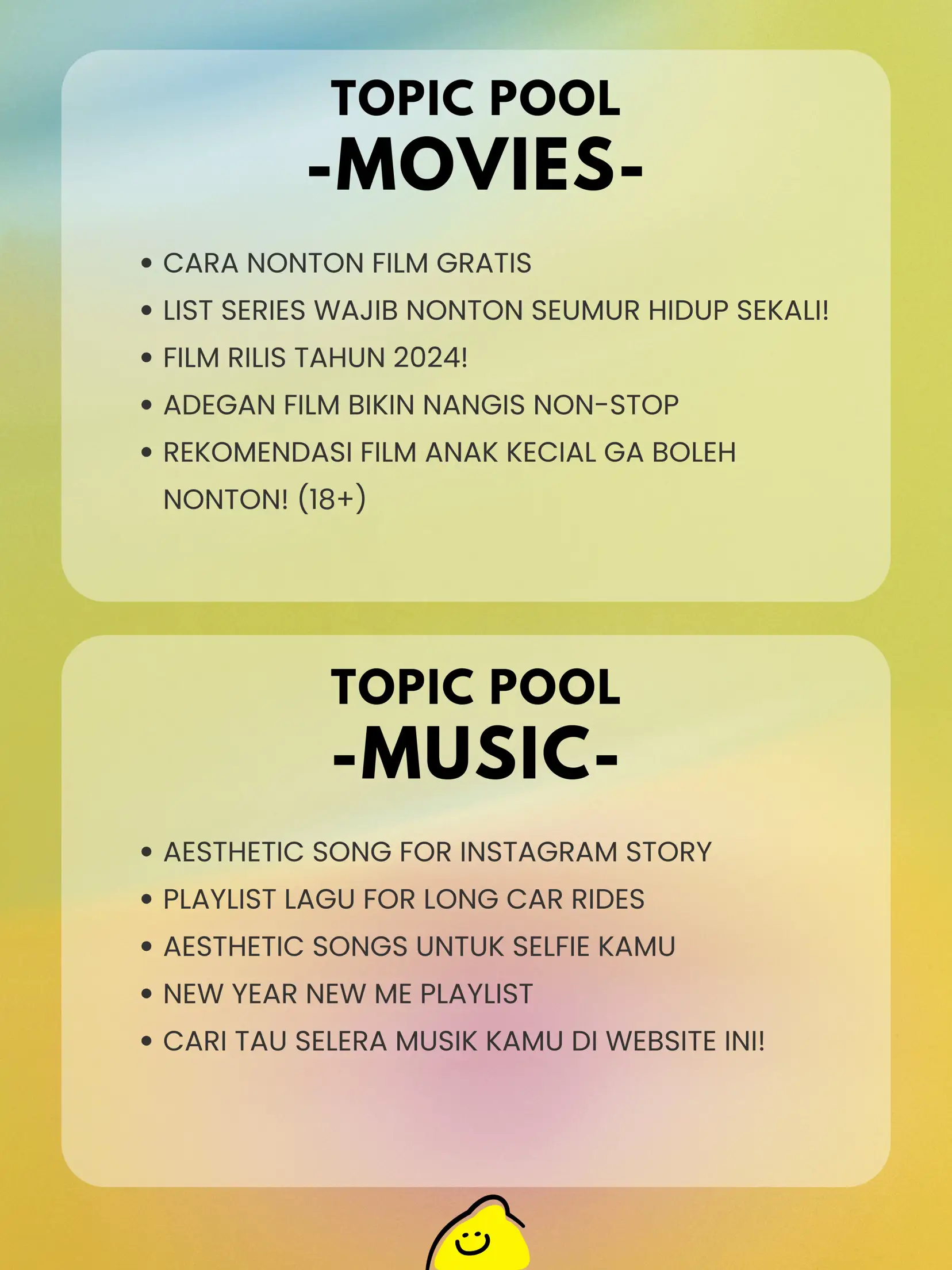 TOPIC IDEAS BRAINSTORMING!! | Galeri diposting oleh Lemon8_ID | Lemon8