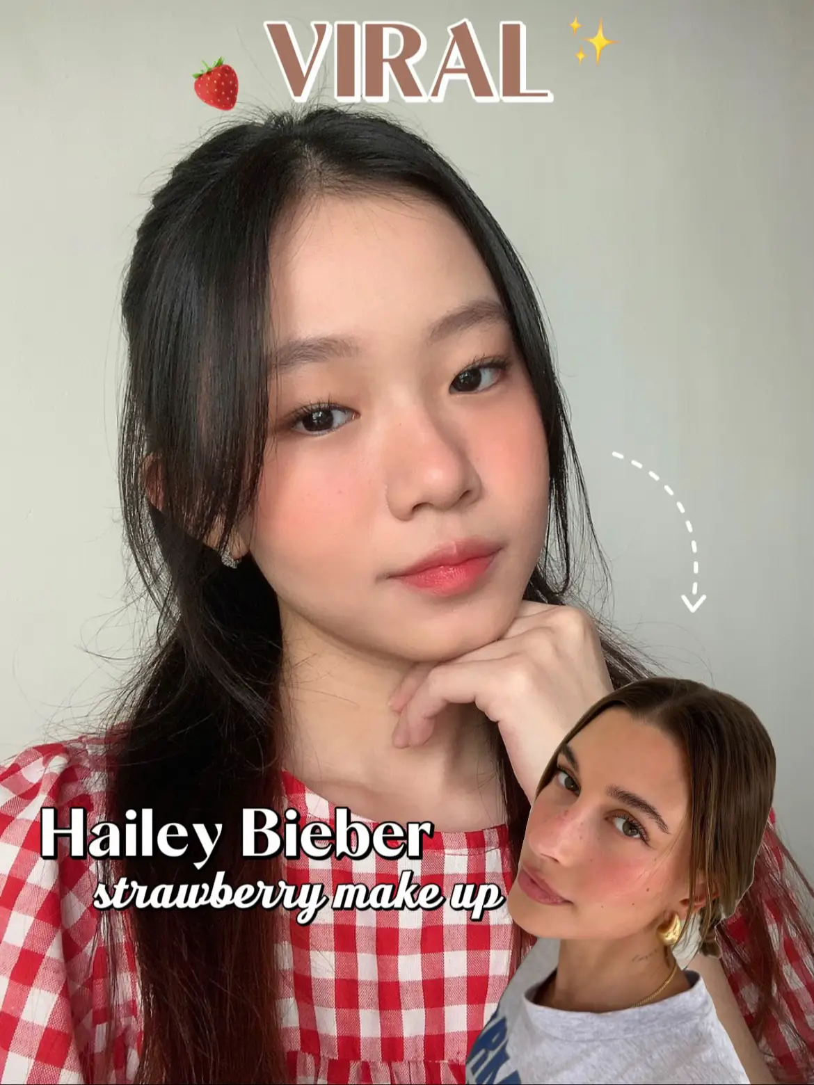 STRAWBERRY GIRL TREND 🍓 💄Model Hailey Bieber posted a video where she  talked about how she does her “strawberry makeup” We decided to k…