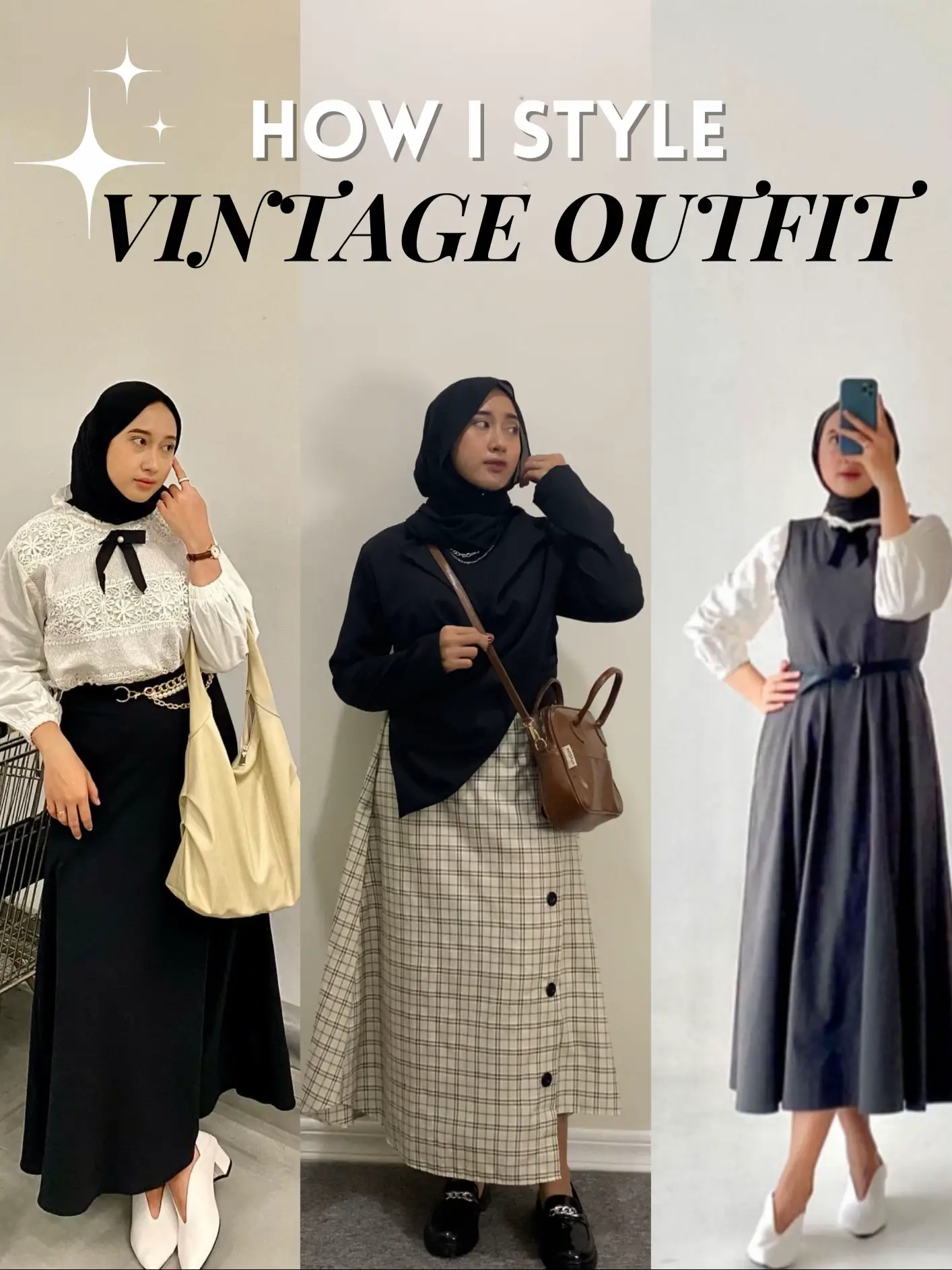 Ootd vintage store hijab