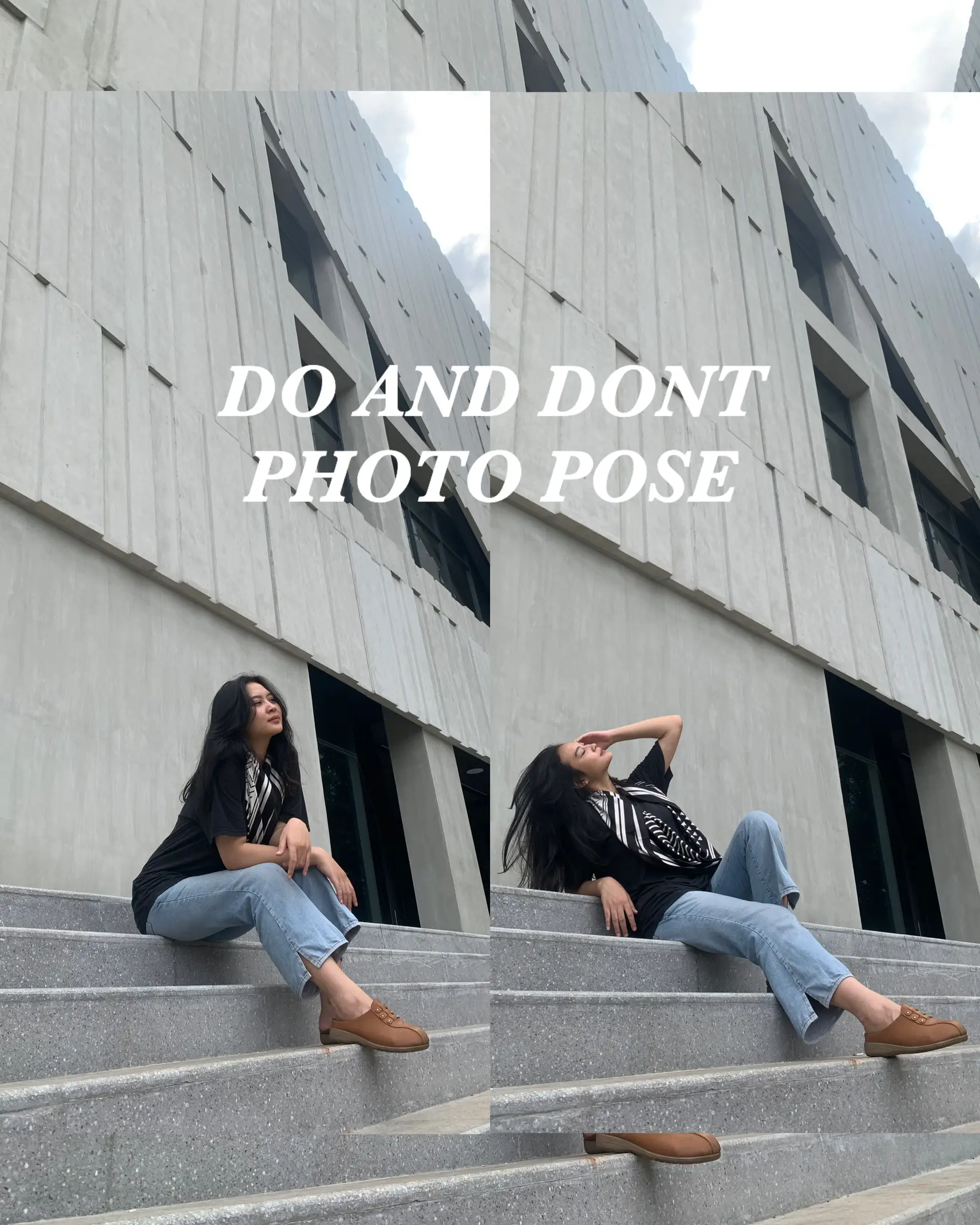 DO AND DONT Photo Pose (sit) | Galeri diposting oleh Sararin | Lemon8