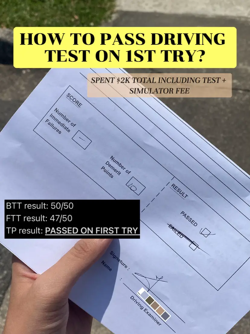 I PASSED MY DRIVING TEST ON 1ST TRY WITH 10 POINTS's images(0)
