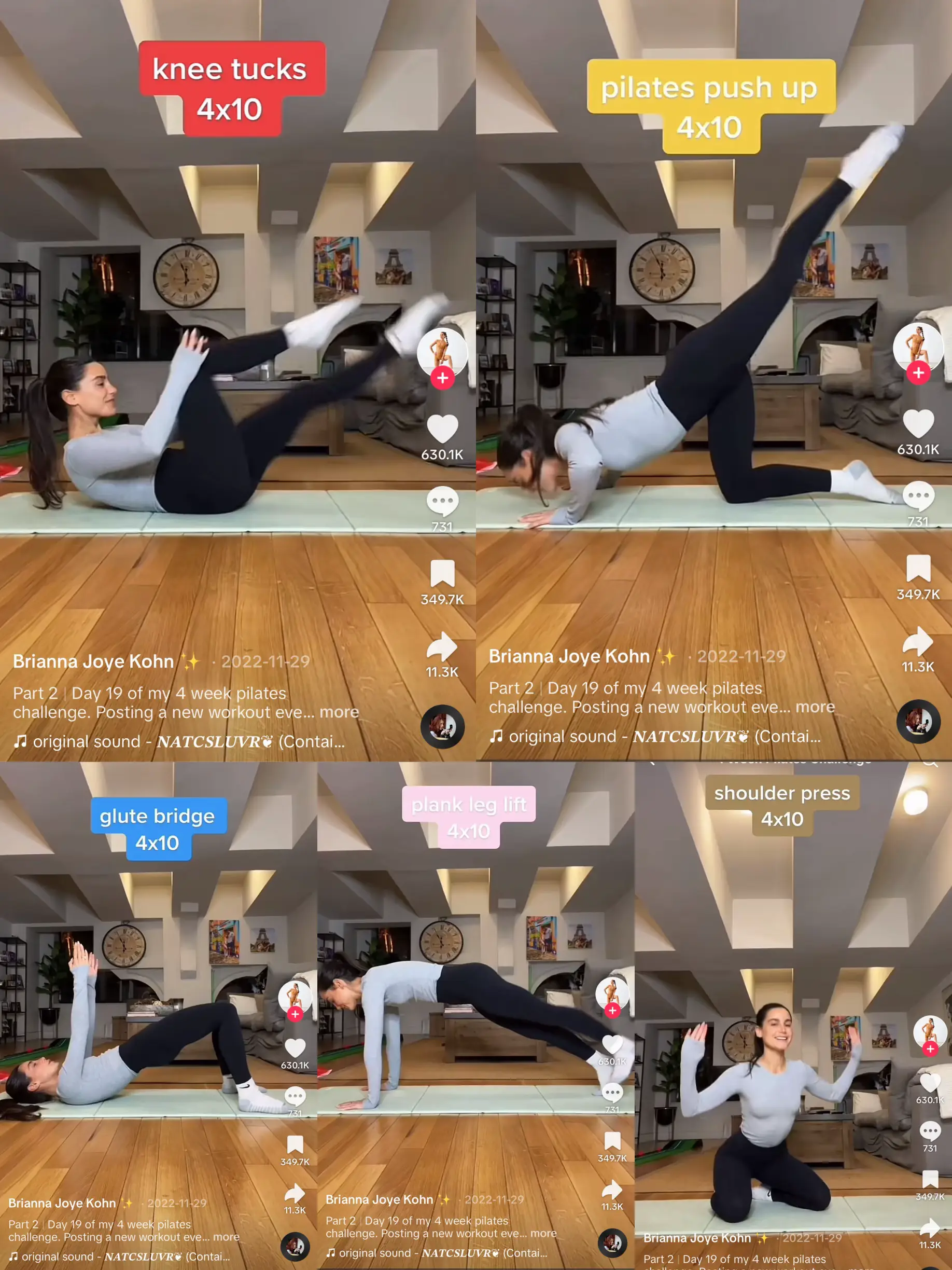 Total Body Pilates Mat Workout (43 Mins) - No Props Needed, At-Home Pila  in 2023