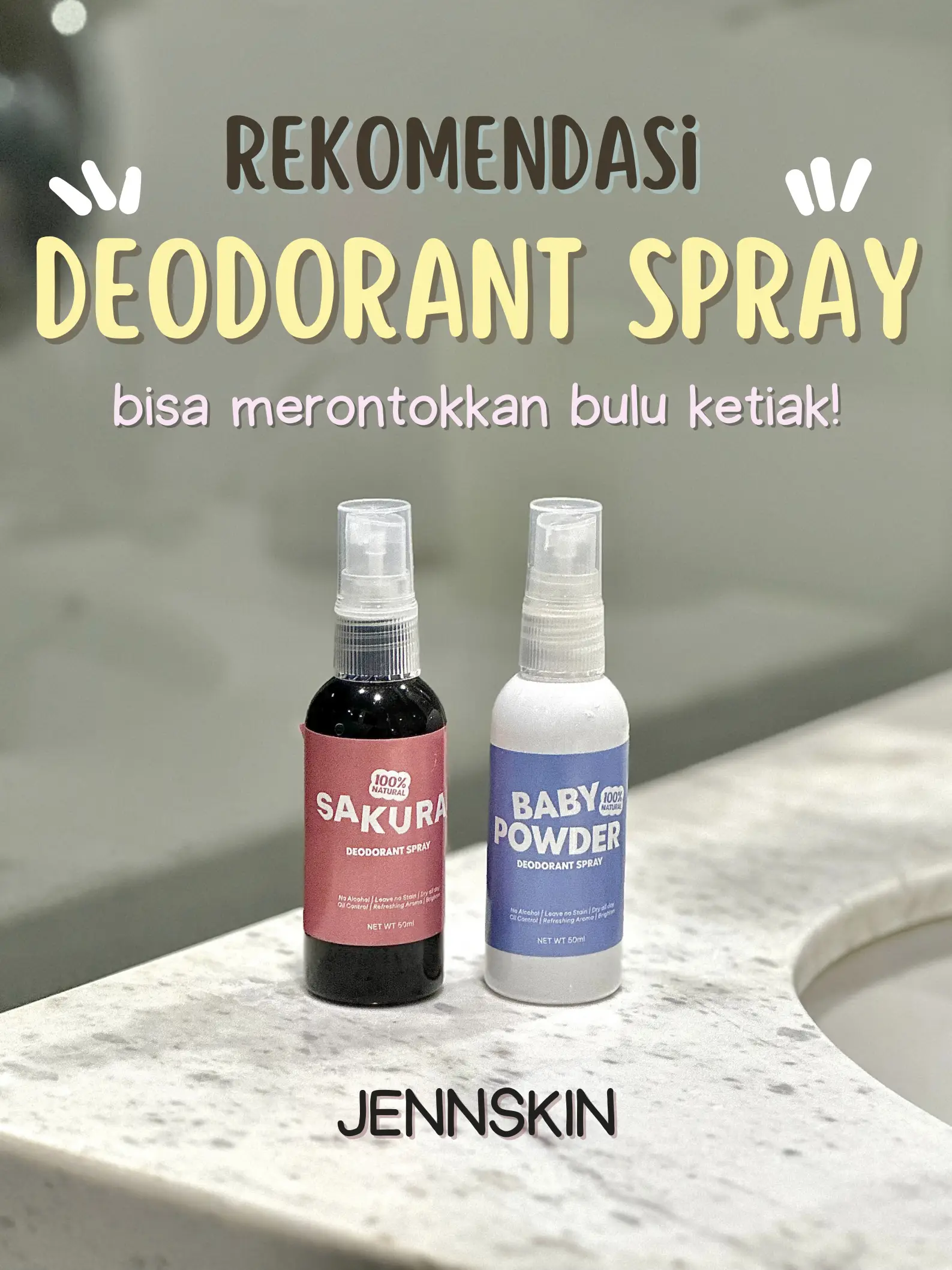 Jual Deodorant Spray Yasmin / Variant PURE / AMPUH ATASI BAU BADAN
