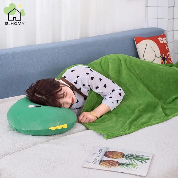 A bean bag with discount built in blanket and pillow