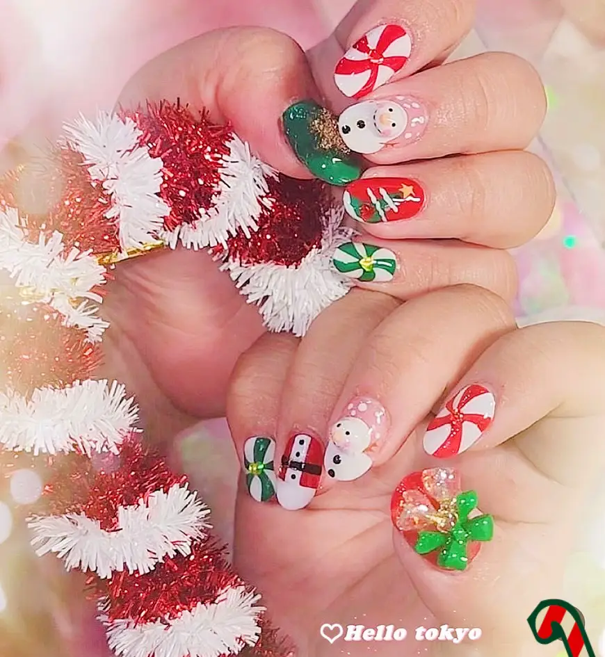 🎄Total Christmas Nails 699 Baht All Stripes ♡ Do Not Miss