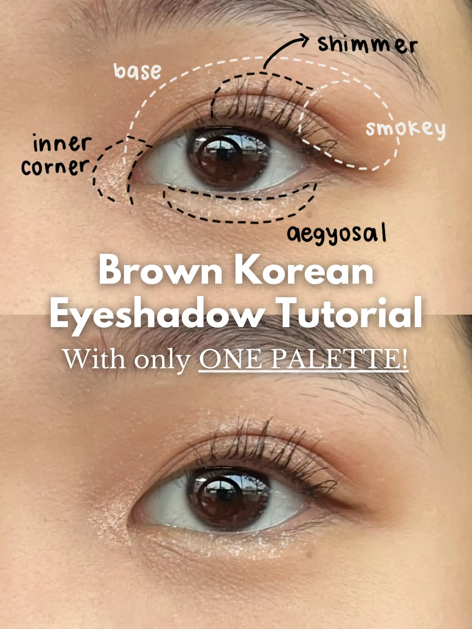 Easy Brown Korean Eyeshadow Tutorial