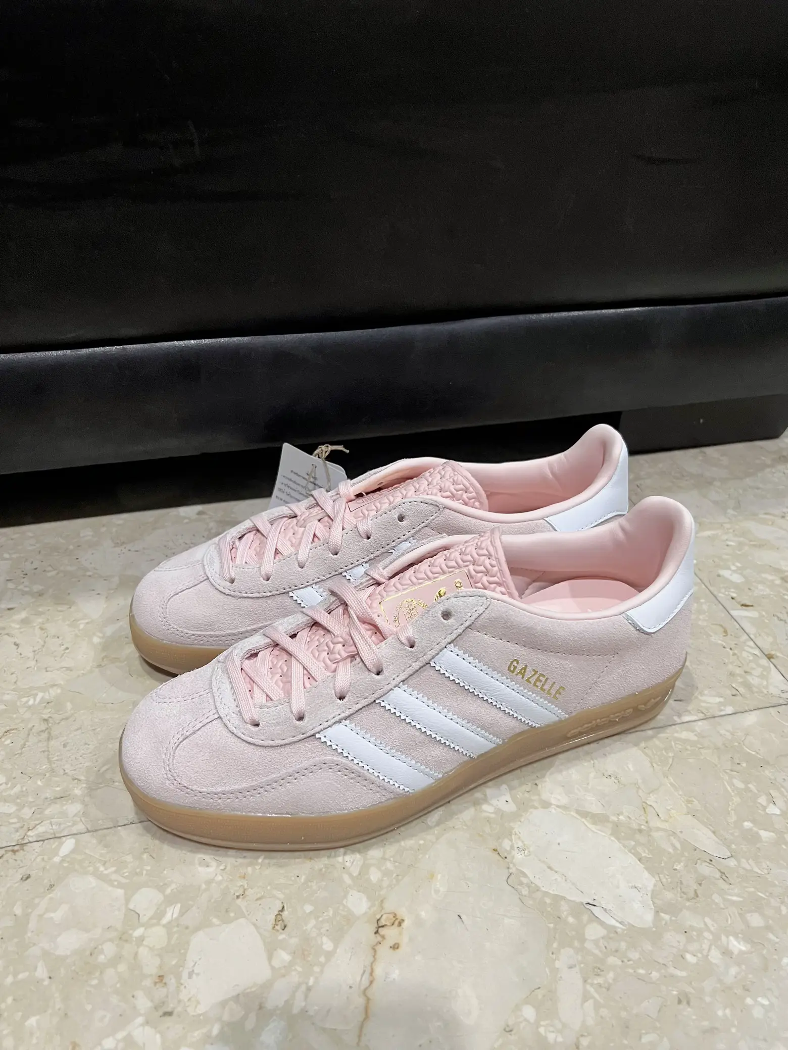 Adidas gazelle vapour pink linen hotsell