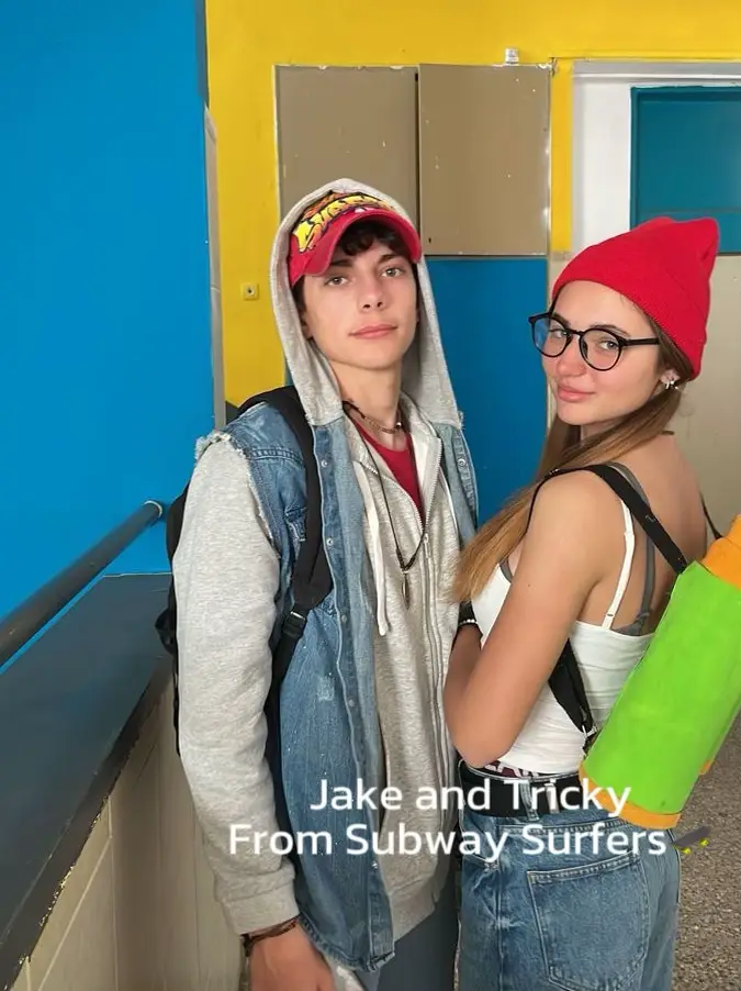 subway surfers costume tricky and jake  Trendy halloween costumes, Pretty  halloween costumes, Cute couple halloween costumes