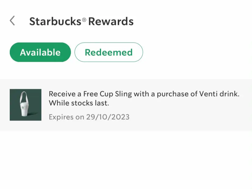 FREE cup sling from STARBUCKS✨🤍 (worth $8.90)