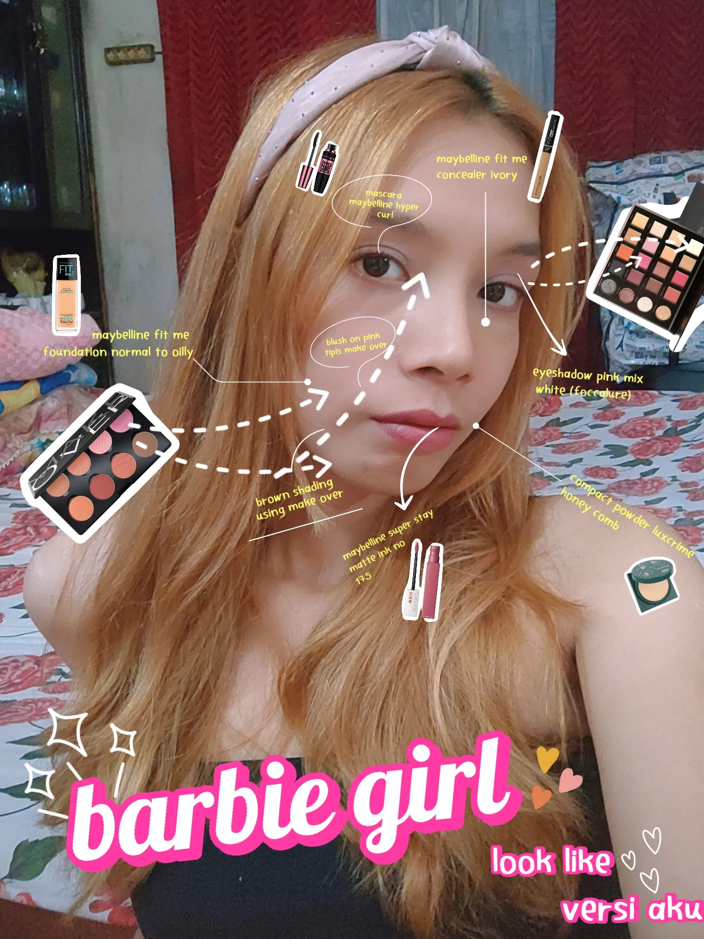 Make up cheap ala barbie simple