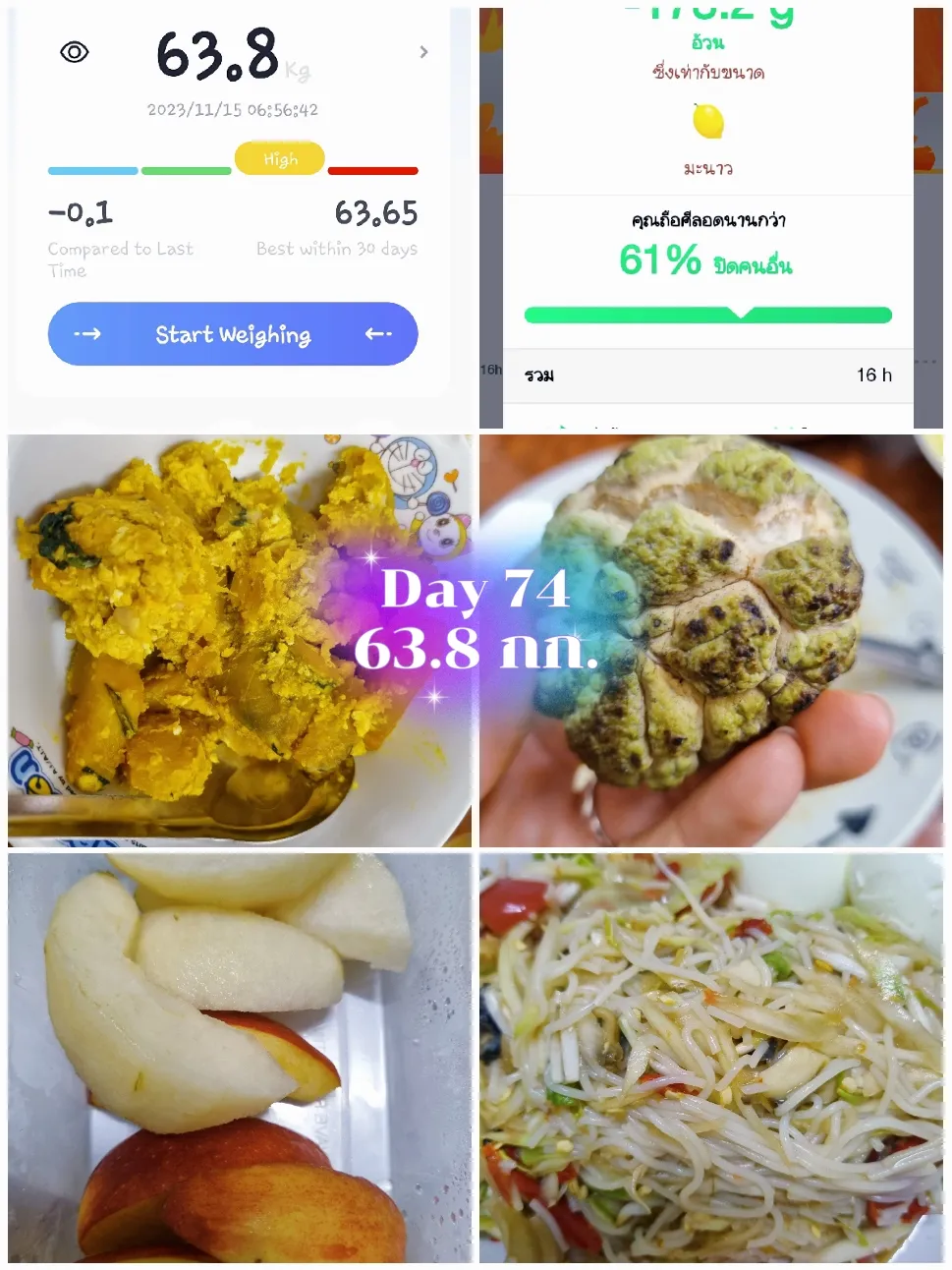 Day 74 IF 73.2 > 63.8 kg | Gallery posted by ไดอารี่สีรุ้ง | Lemon8