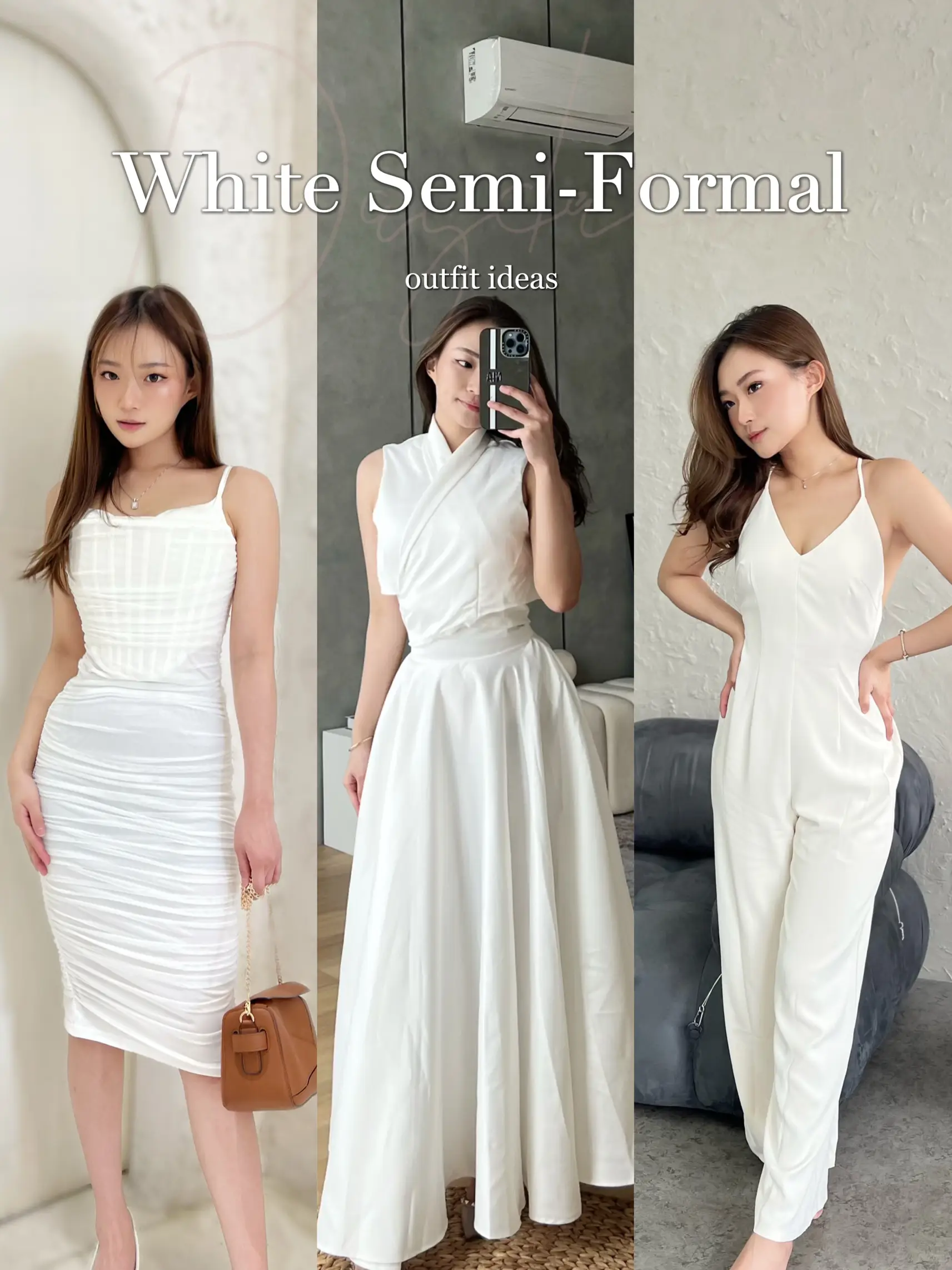 White Semi-Formal Outfit Idea | Gallery posted by Nathania Tanos | Lemon8